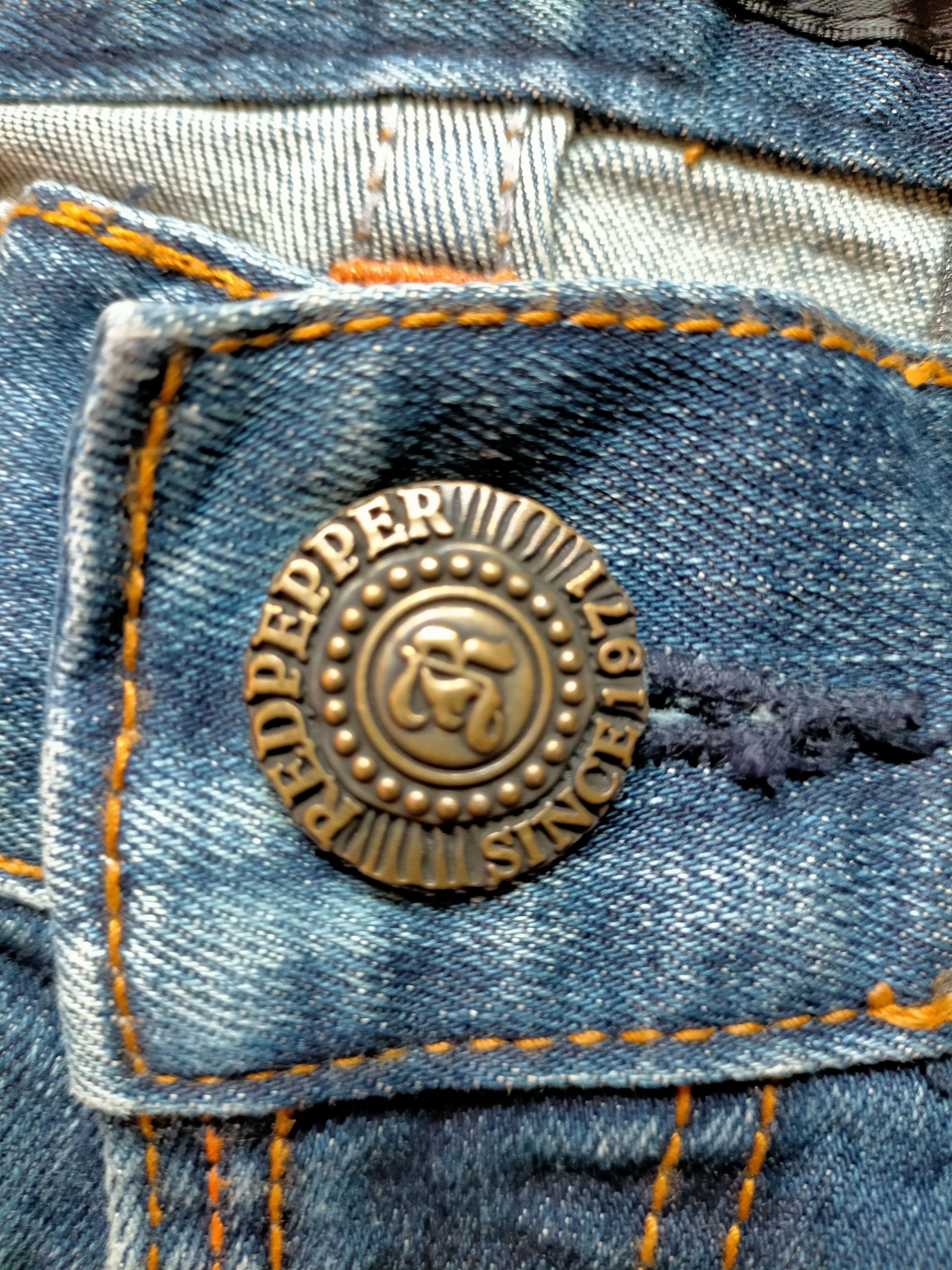 Ed Hardy Red Pepper x Ed Hardy Embroidered Blue Denim Pants Size US 34 / EU 50 - 21 Thumbnail
