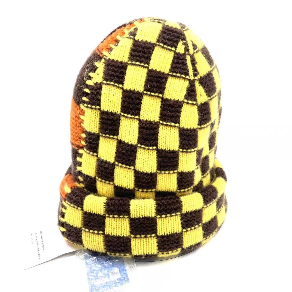 Louis Vuitton Louis Vuitton Feidun checkerboard knit cold hat Size ONE SIZE - 10 Thumbnail