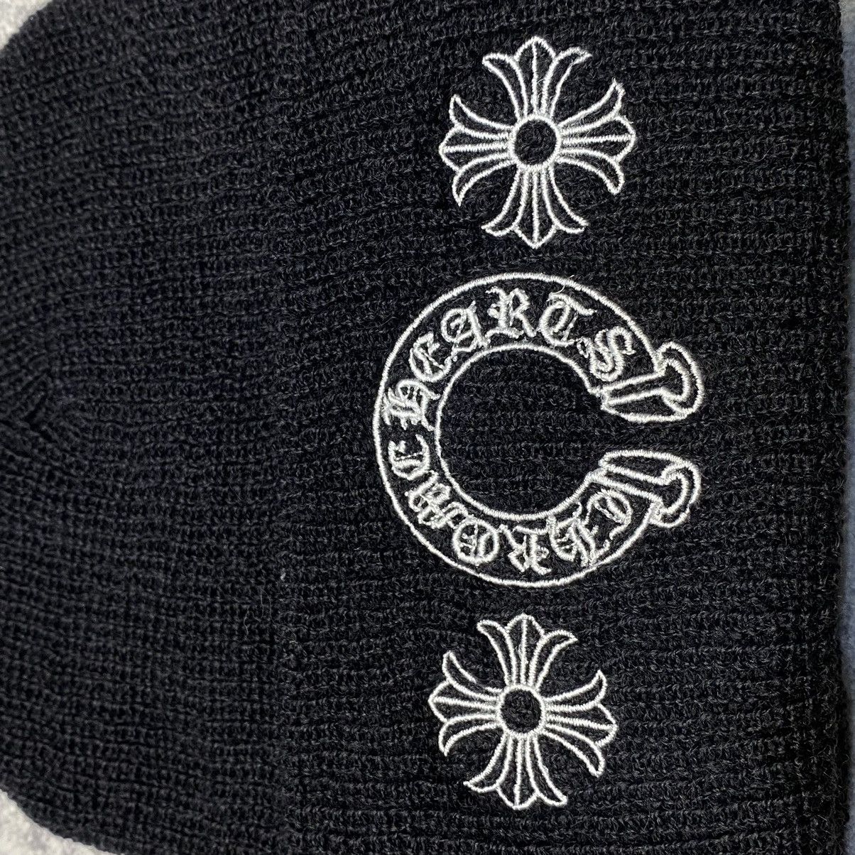 Chrome Hearts Chrome Hearts Horseshoe Black Beanie Size ONE SIZE - 4 Thumbnail