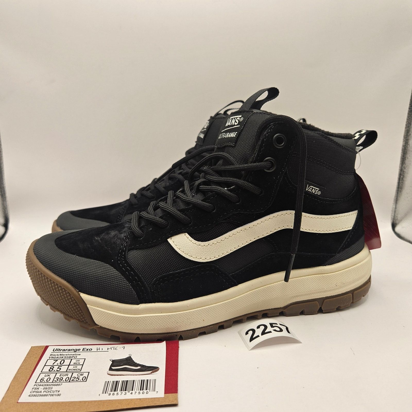 Vans VANS WOMEN'S 8.5 ULTRARANGE EXO HI MTE-1 BOOT BLACK WHITE Size US 8.5 / IT 38.5 - 1 Thumbnail