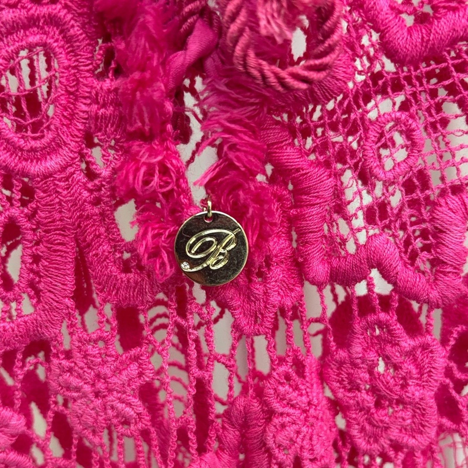 Blumarine NWT Blumarine Beachwear Pink Lace Floral Cardigan L Size L / US 10 / IT 46 - 7 Thumbnail