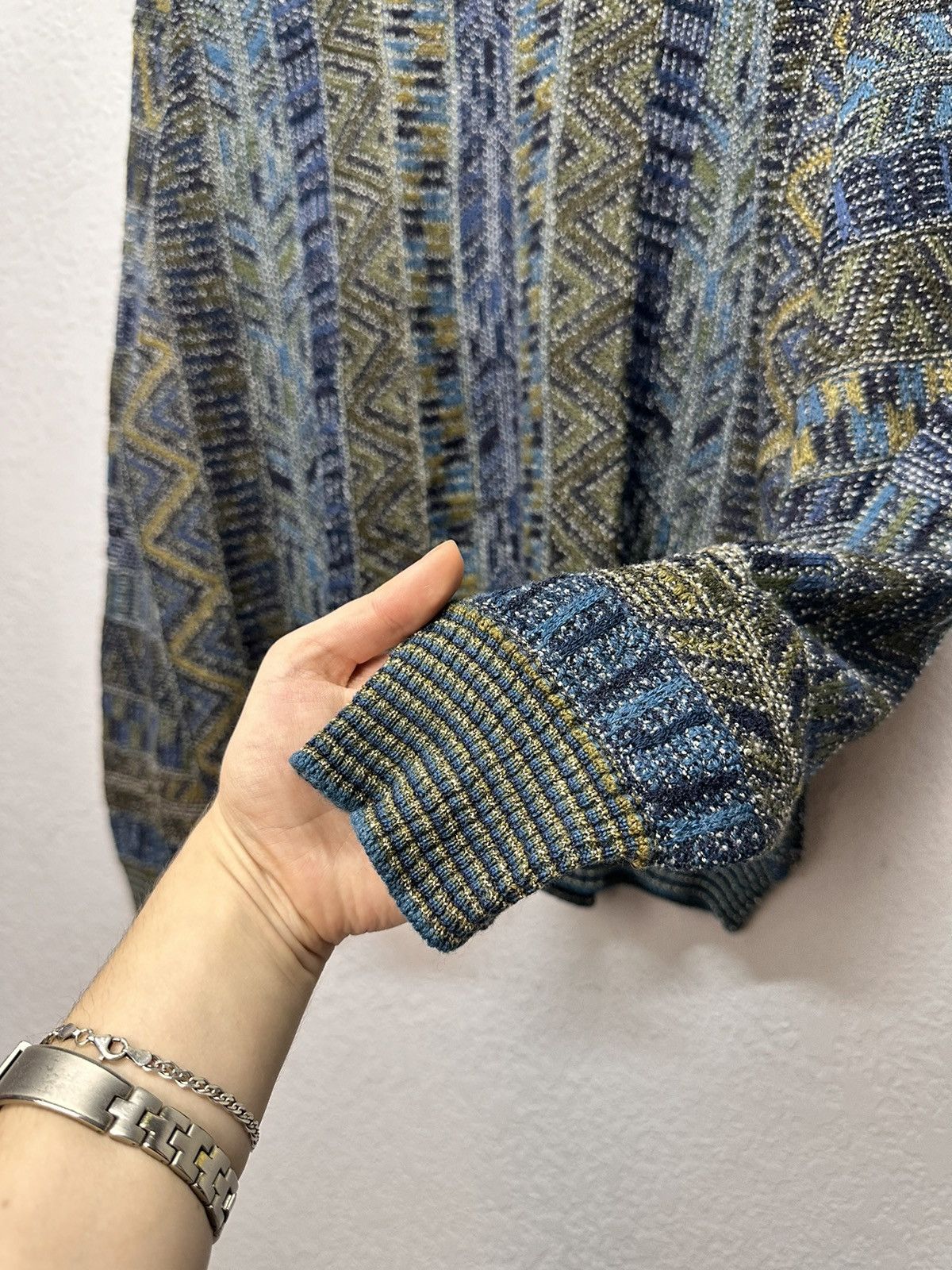 Coogi Vintage Multicolour Carlo Colucci Knit Sweater Coogi Canada Size US L / EU 52-54 / 3 - 6 Thumbnail
