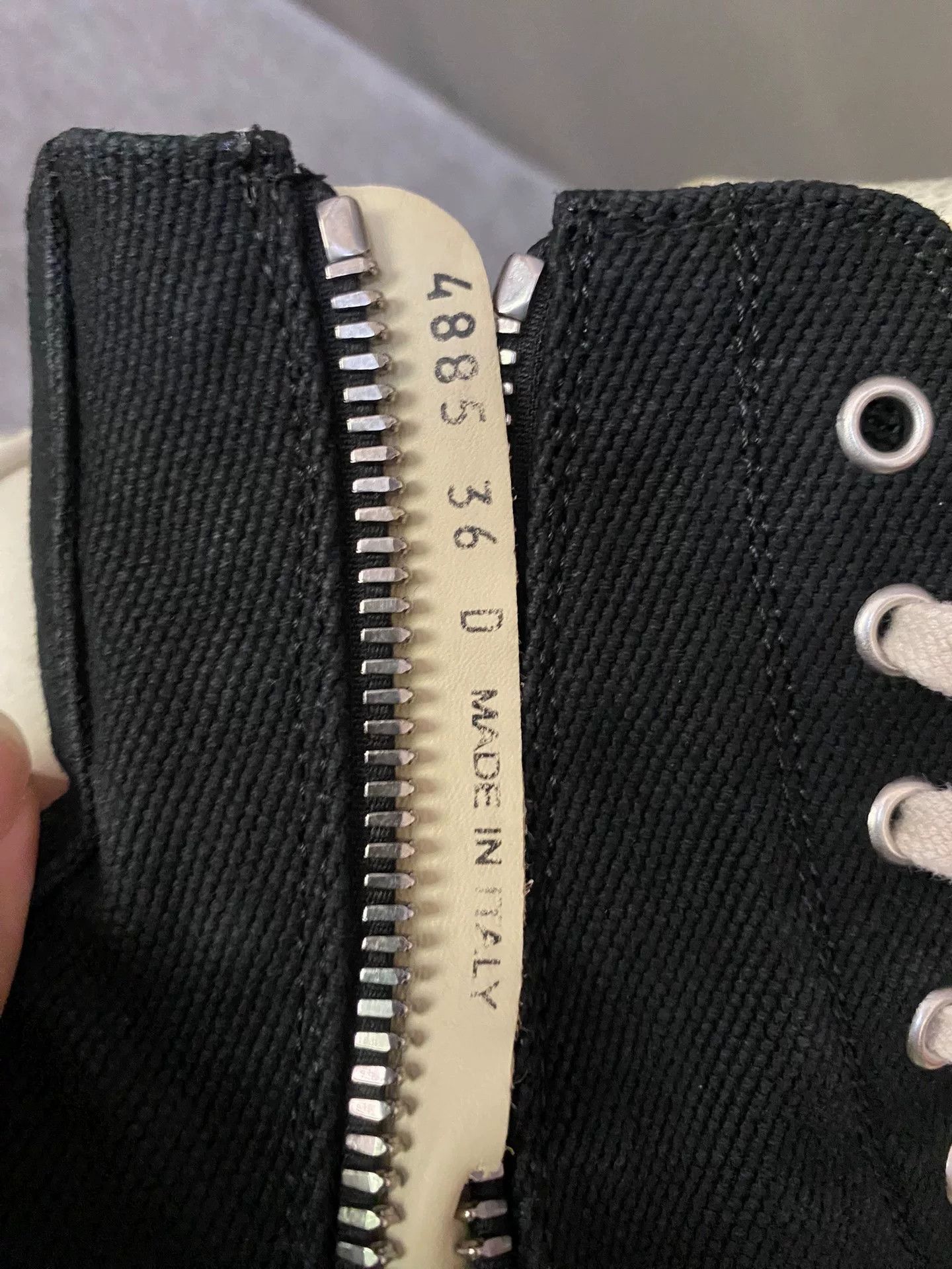 Rick Owens rick owens high-top black canvas sneakers Size US 5.5 / EU 38 - 5 Thumbnail
