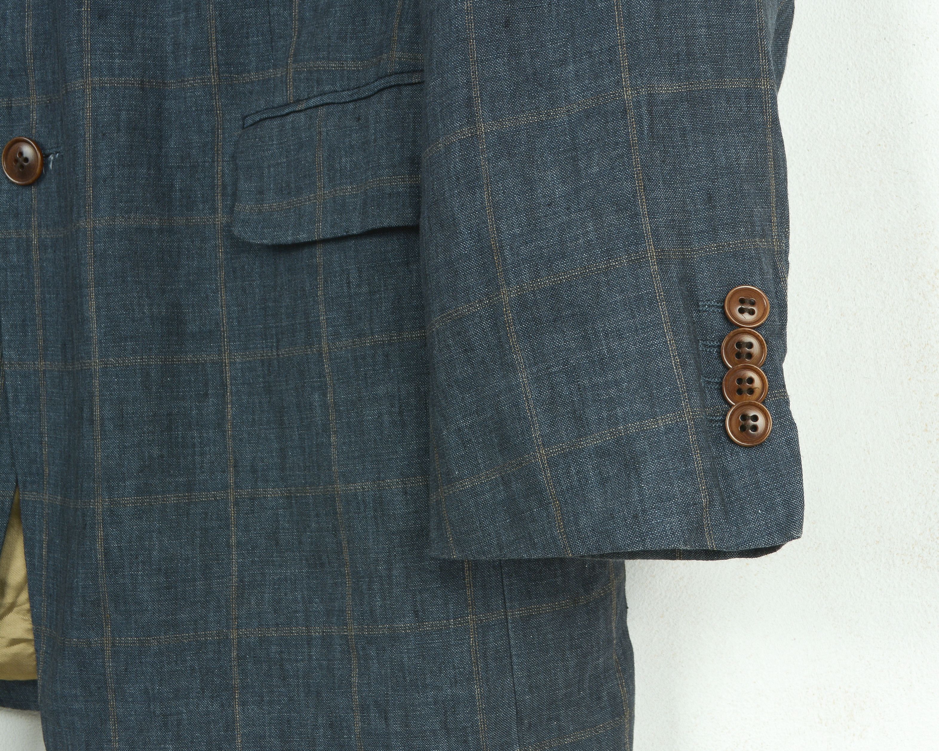 Other ROY ROBSON UK 40 US Linen EU 50 Plaid Blazer Suit Jacket Top Size 40R - 3 Thumbnail