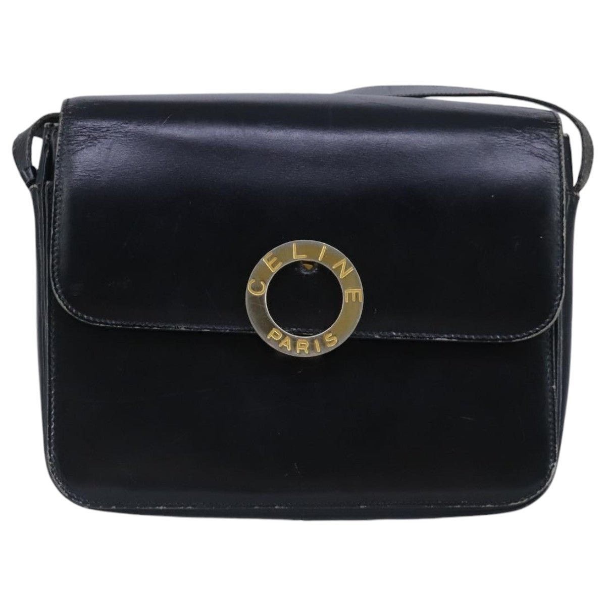 Celine CELINE Shoulder Bag Leather Black Gold Size ONE SIZE - 2 Thumbnail