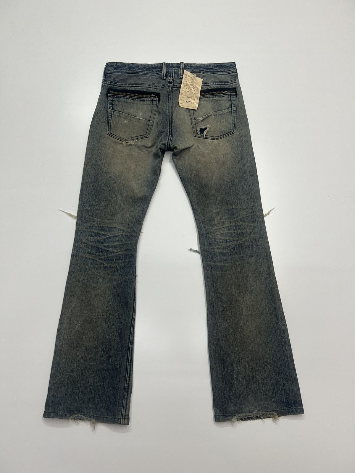 Japanese Brand Vintage Paranoid Distress Flare Denim Made In Japan Size 32" Size US 32 / EU 48 - 7 Thumbnail