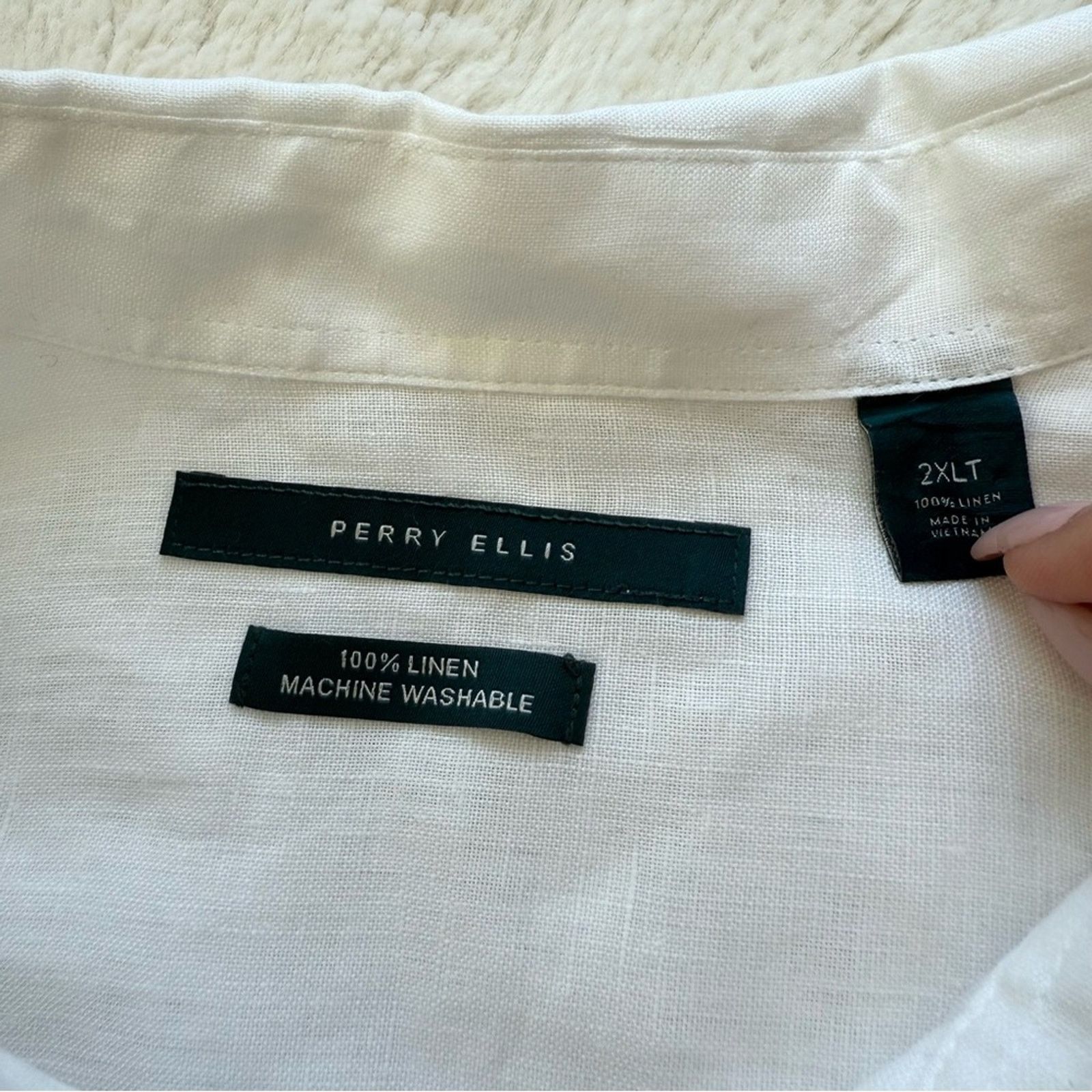 Perry Ellis Perry Ellis men linen shirt size 2XL Size US XXL / EU 58 / 5 - 2 Thumbnail