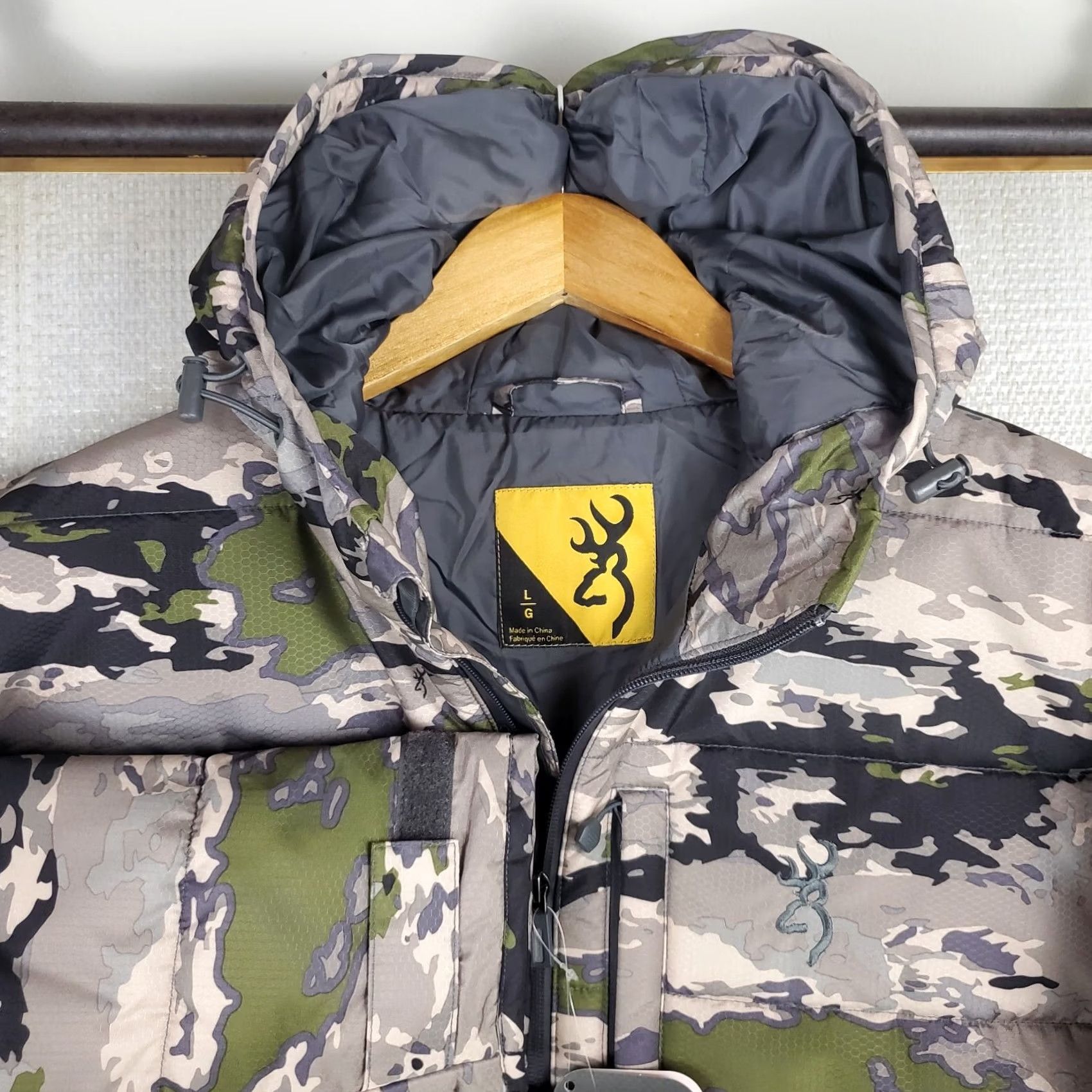 Vintage Browning Mens Full Zip Hooded Ovix Camouflage Primaloft Silver Insulated Jacket Training Weather Wear Jacket Size US L / EU 52-54 / 3 - 5 Thumbnail