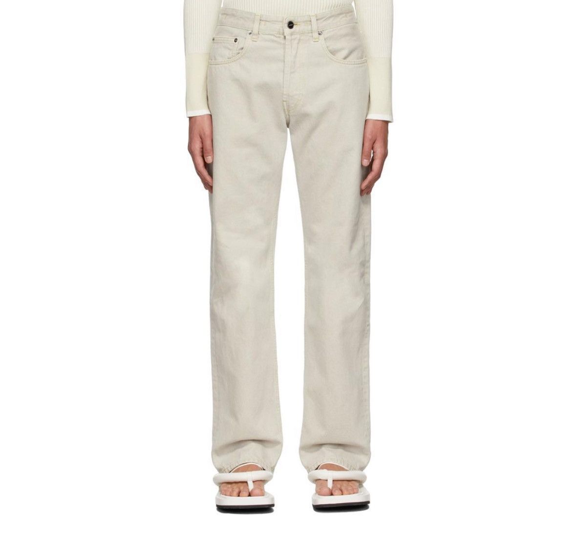 Jacquemus Jacquemus “Le Splash” Beige Jeans $295 RETAIL Size US 31 - 3 Thumbnail