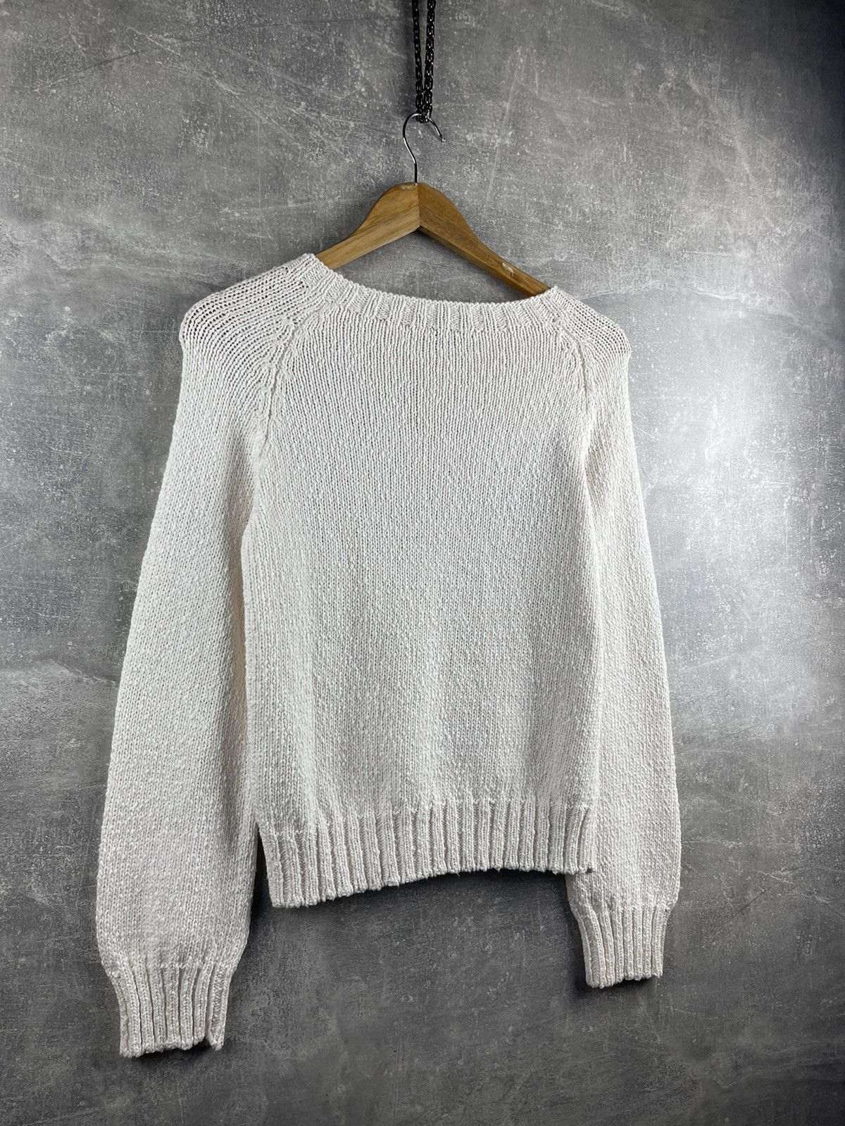 Brunello Cucinelli Brunello Cuccnelli Women's White Zip Sweater 100% Cotton Size L / US 10 / IT 46 - 8 Thumbnail