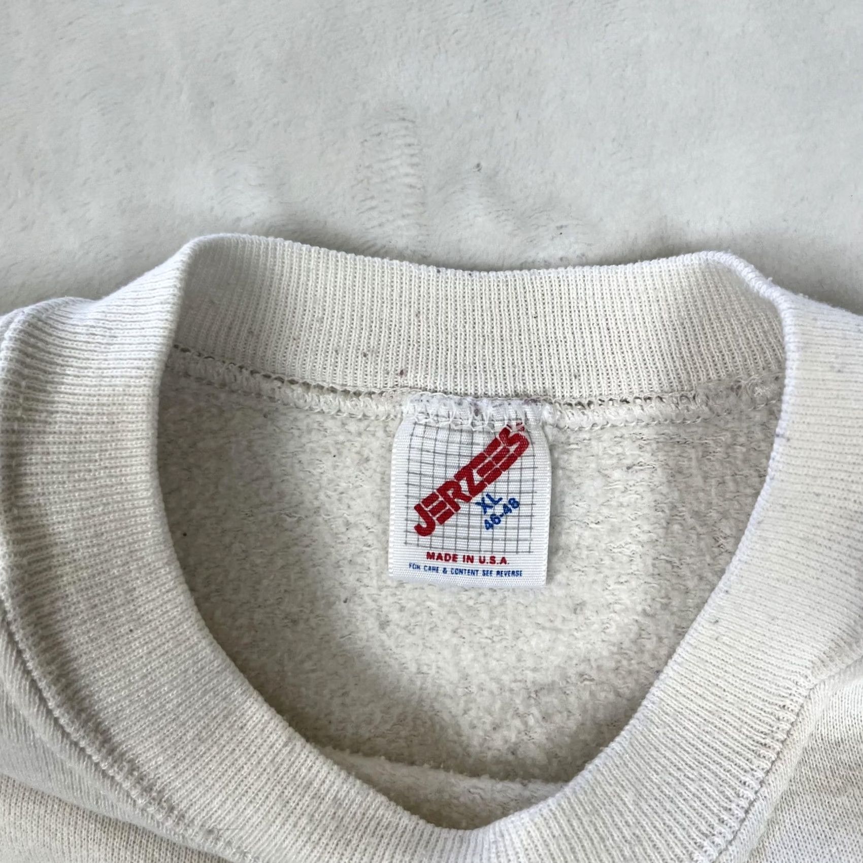 Jerzees Vintage Jerzees Moose Graphic Sweatshirt Mens Large White Fleece Crew Neck Pullover Size US L / EU 52-54 / 3 - 6 Thumbnail