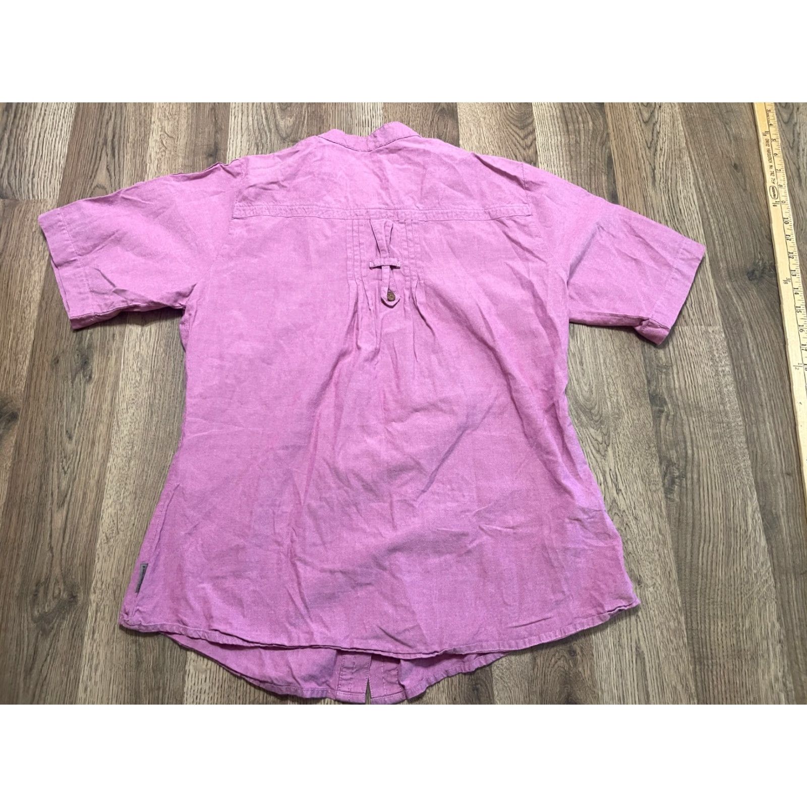 Vintage Woolrich Shirt Women's Small Purple Short Sleeve Button Up Shirt Size S / US 4 / IT 40 - 2 Thumbnail