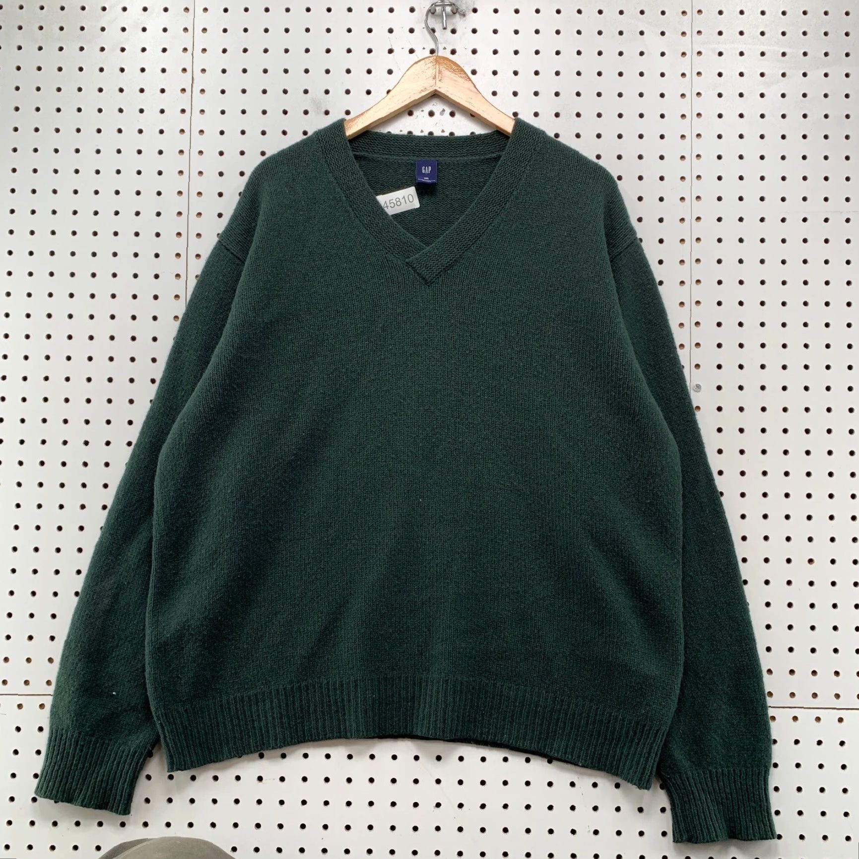 Gap VINTAGE GAP Wool Sweater Mens 2XL Green Wool Angora Blend V Neck Preppy Business Shirt Size US XXL / EU 58 / 5 - 2 Thumbnail