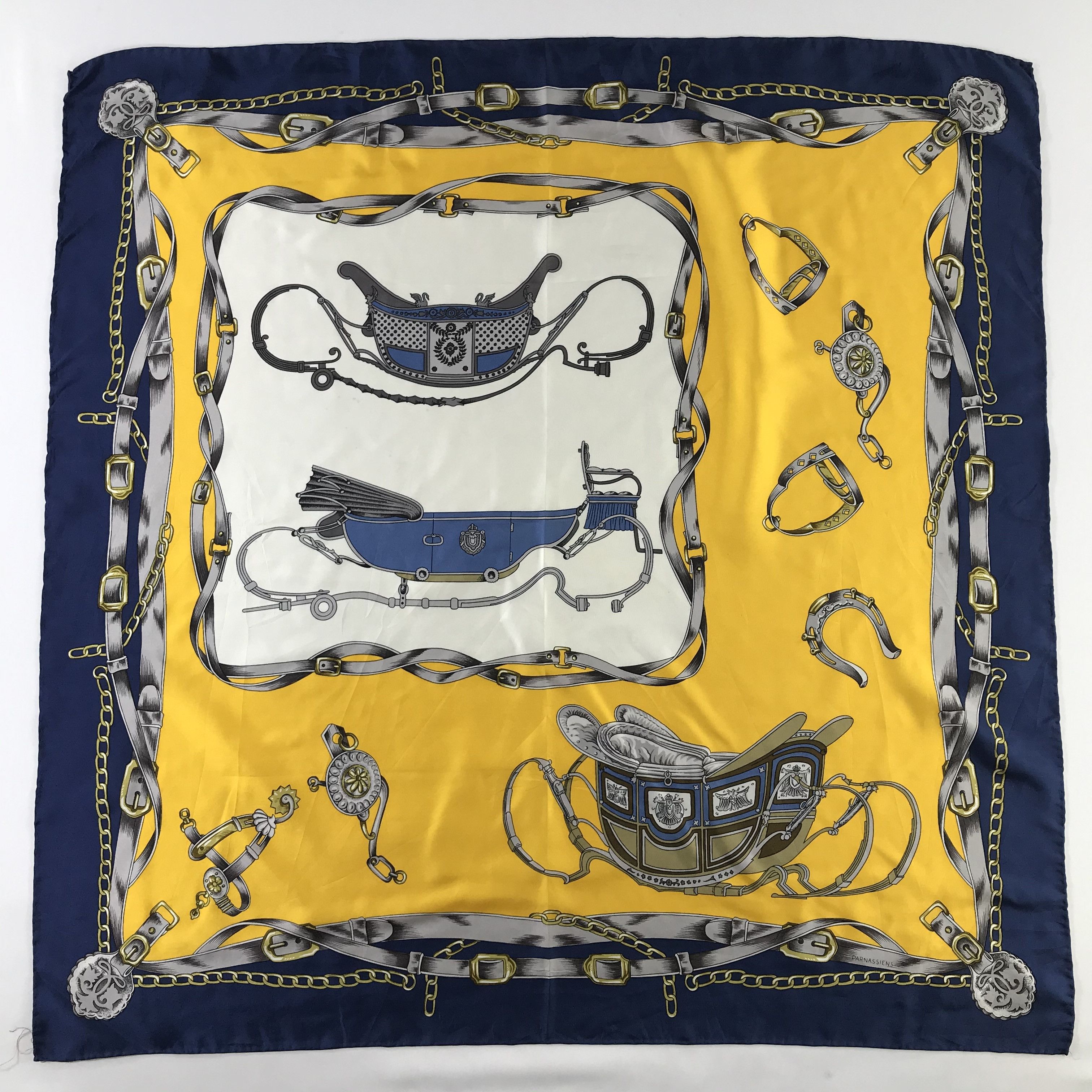 Vintage Vintage Parnassiens Silk scarf Size ONE SIZE - 2 Thumbnail