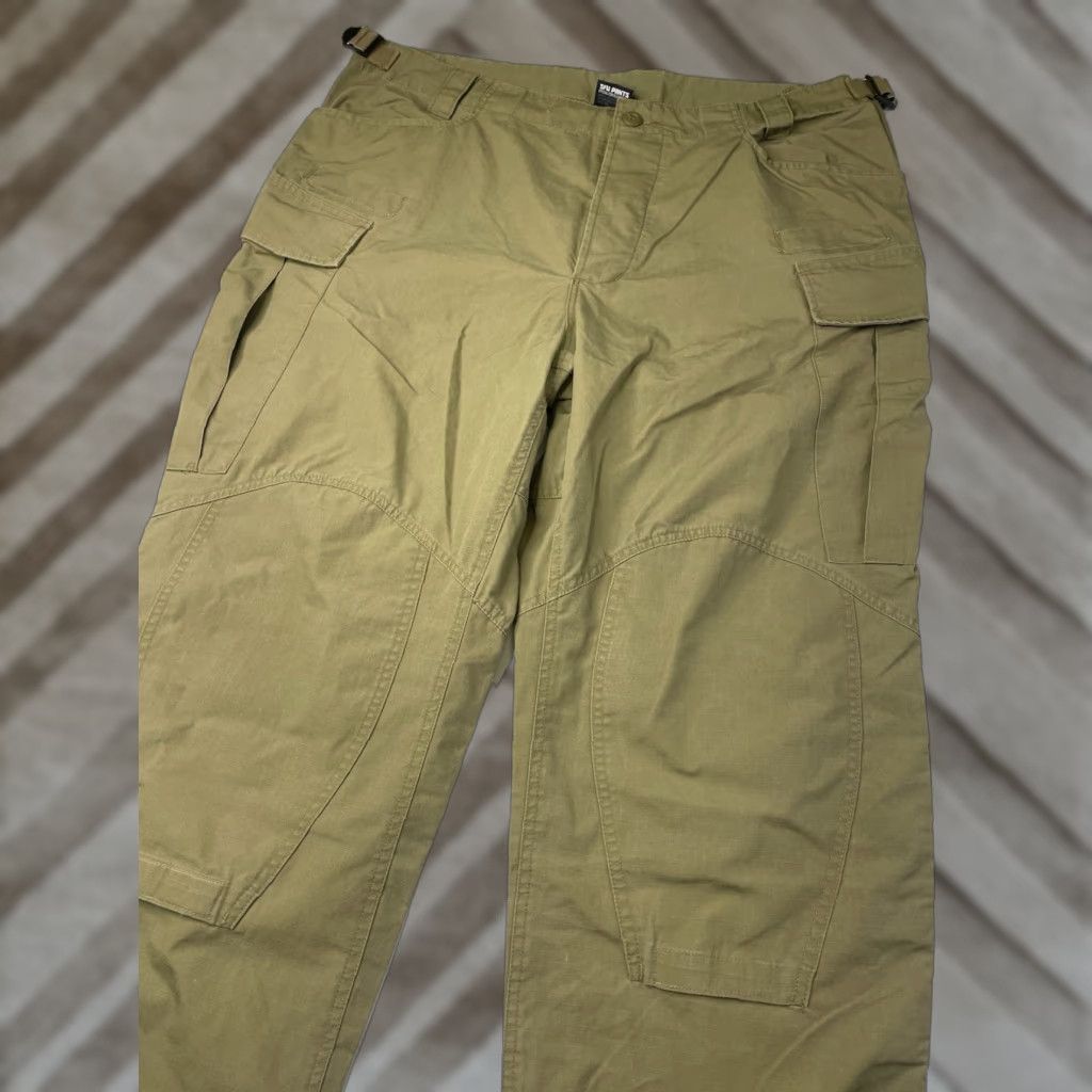 Vintage Helikon SFU Pants Mens Cargo Trousers Army Combat Uniform Trousers Ripstop XL Beige Size US 36 / EU 52 - 1 Thumbnail