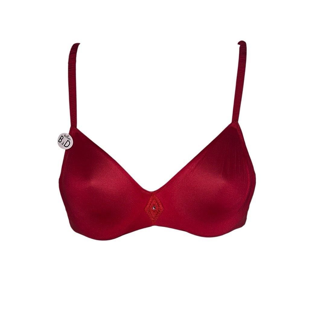 Mademoiselle Non Non ROSY Mademoiselle France Red Luxury Rhinestone Bra NWT 32B Size ONE SIZE - 1 Thumbnail