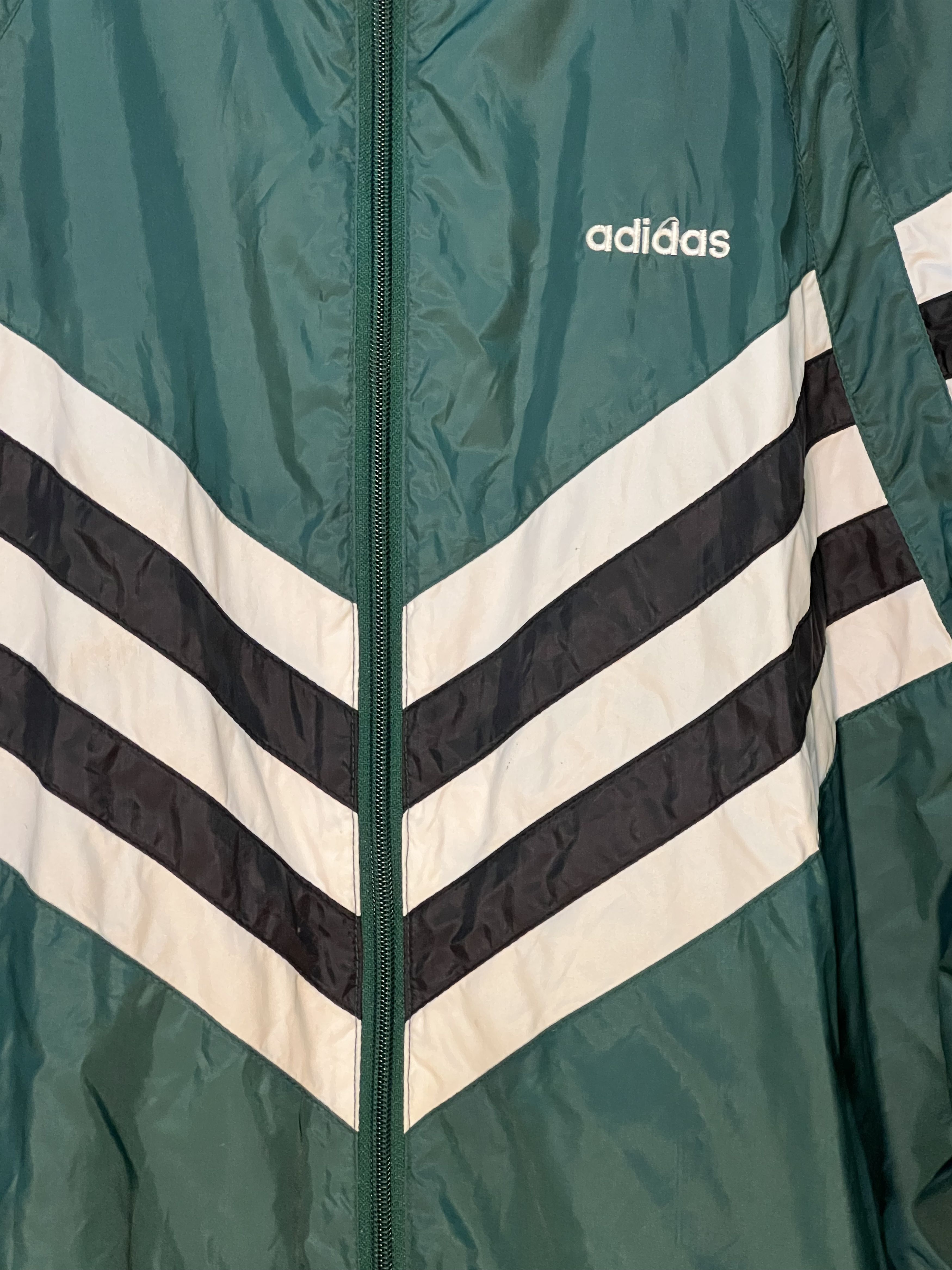 Adidas Vintage Adidas Striped Windbreaker Size US XL / EU 56 / 4 - 5 Thumbnail
