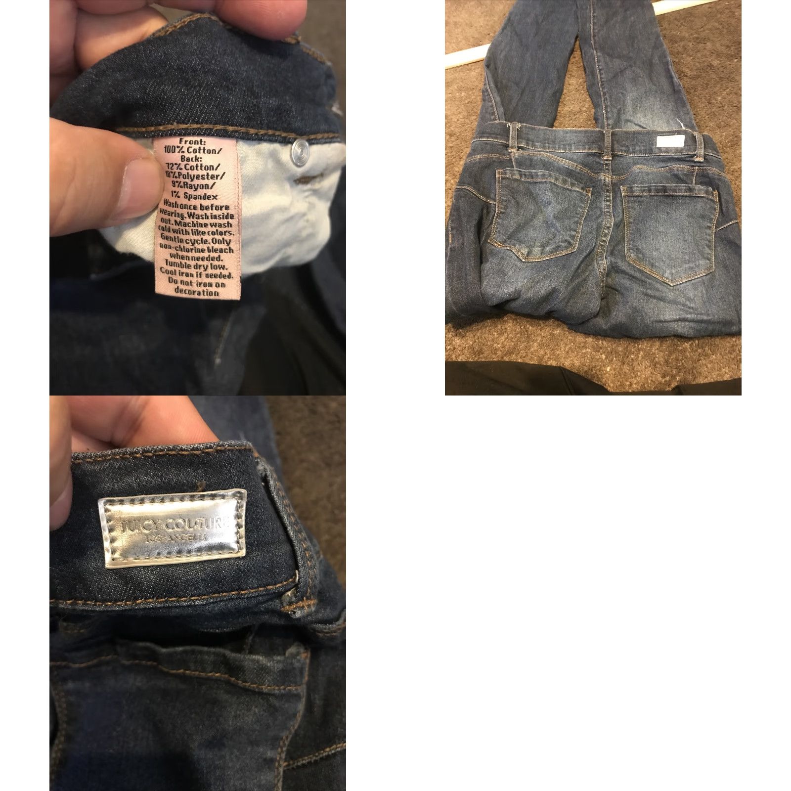 Juicy Couture Juicy Couture Distressed Glitter Skinny Blue Jeans Women’s 4 Size 27" / US 4 / IT 40 - 8 Thumbnail