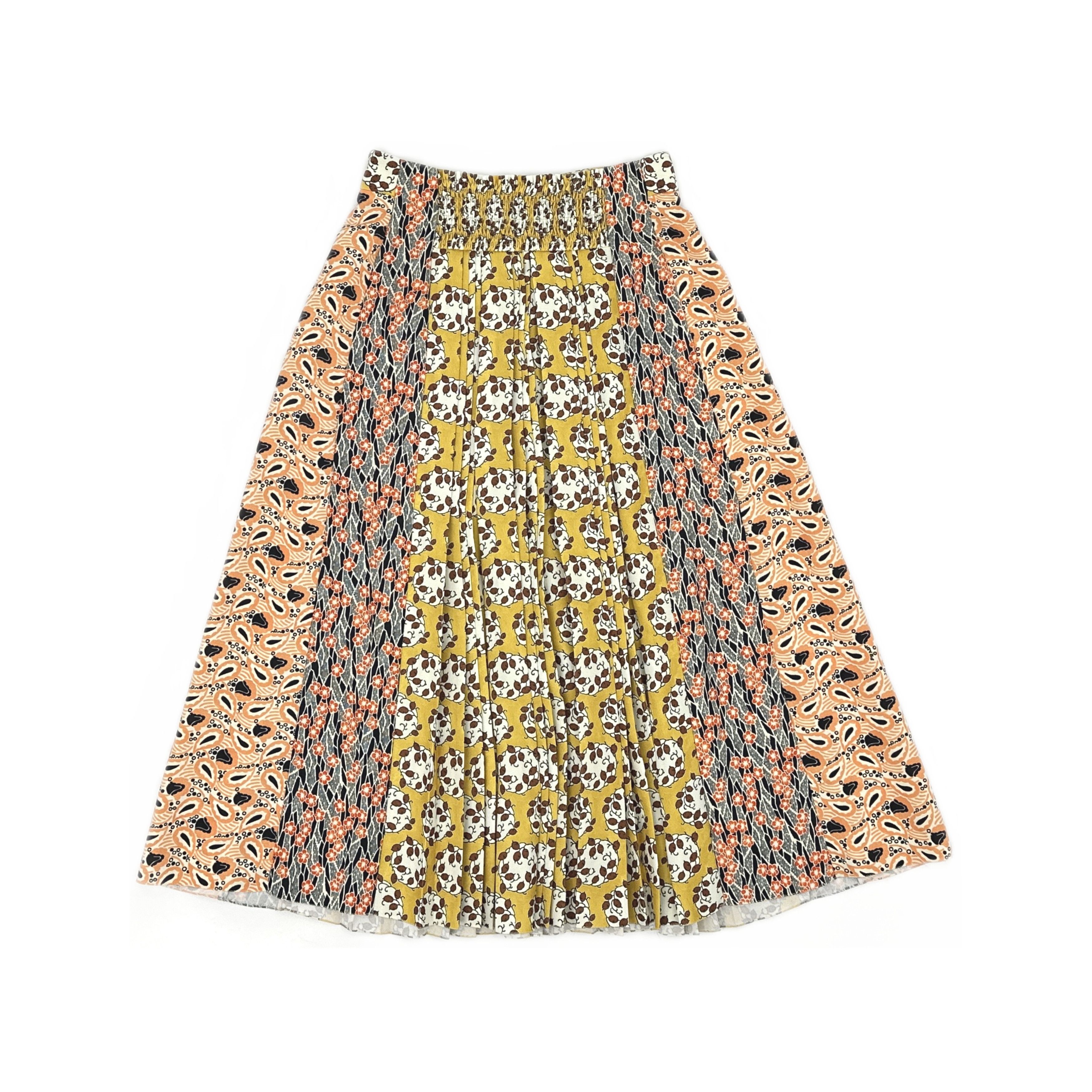 Prada Prada Mixed Print Pleated Midi Skirt Size 36 Size 25" / US 0 / IT 36 - 1 Thumbnail