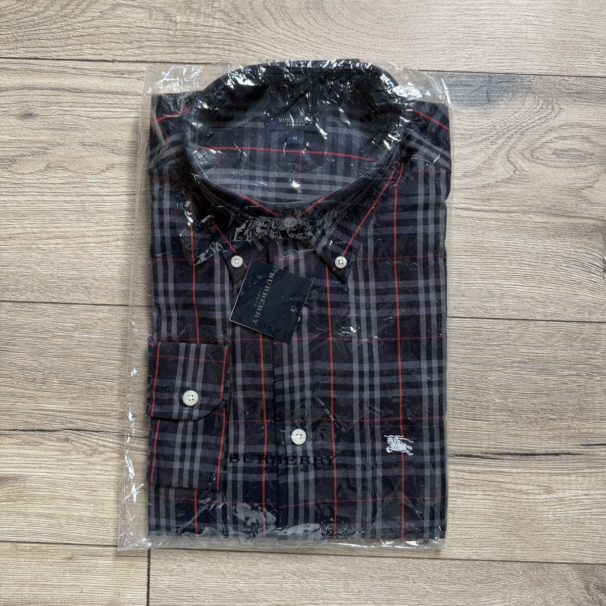 Burberry Burberry Nova Check Navy Checkered Shirt Button Up BRAND NEW Size US M / EU 48-50 / 2 - 2 Thumbnail