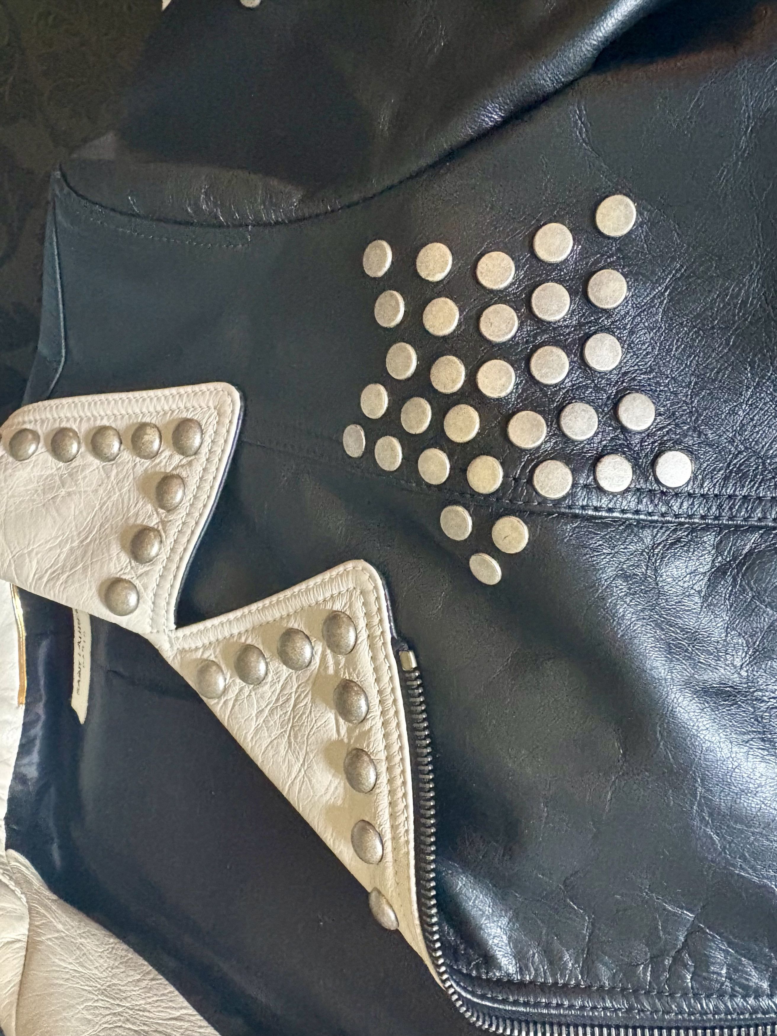 Saint Laurent Paris Saint Laurent Leather Studded Jacket Size XS / US 0-2 / IT 36-38 - 6 Thumbnail