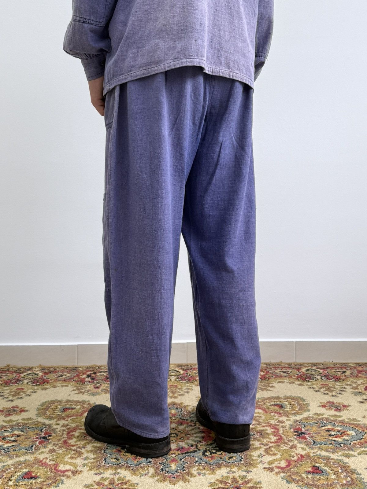 Le Laboureur Vintage 50s French Faded Trashed Chore Work Suit Size US L / EU 52-54 / 3 - 4 Thumbnail