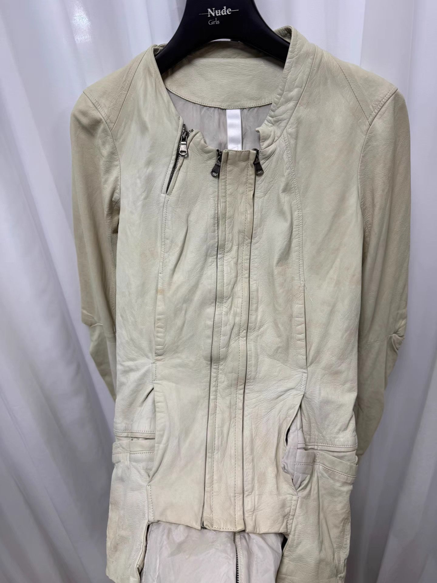 Ilaria Nistri Ilarji Nistri Avant-garde Zip Sheepskin Leather Jacket K20 Size US XS / EU 42 / 0 - 4 Thumbnail