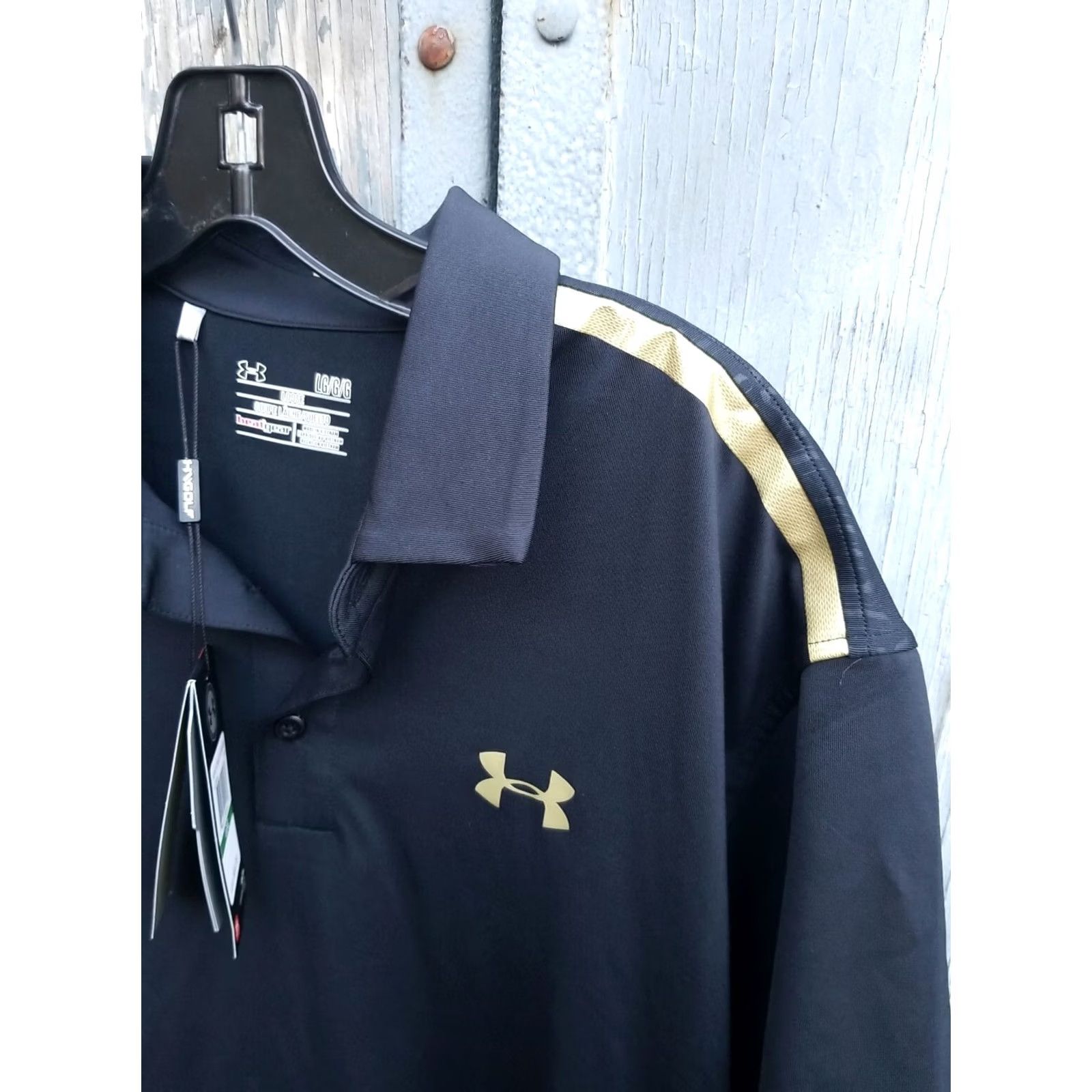 Under Armour Under Armour GOLF Heat Gear Mens Polo Shirt Short Sleeve L Multicolor Striped 2016 MMXVI Polo Shirt Men Sports Golf Mens L Black? Size US L / EU 52-54 / 3 - 2 Thumbnail
