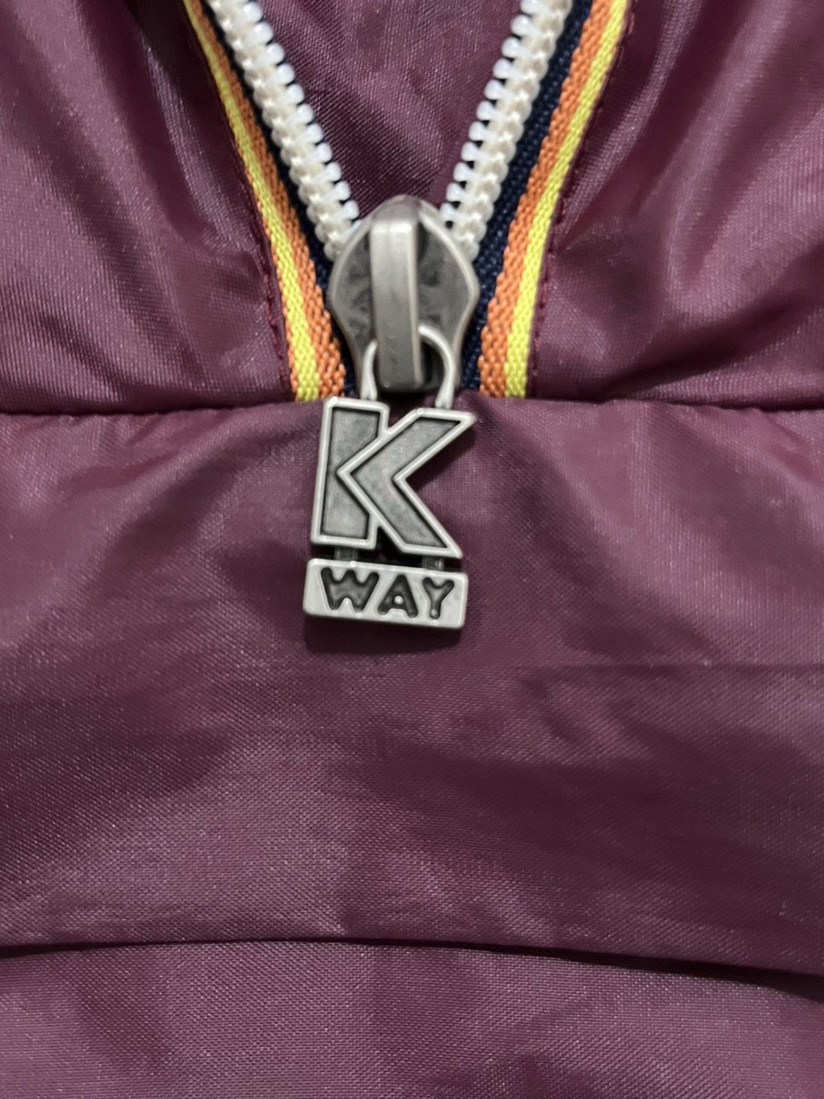 Other Vintage 90s K-Way Packable Windbreaker Jacket Burgundy Size US L / EU 52-54 / 3 - 4 Thumbnail