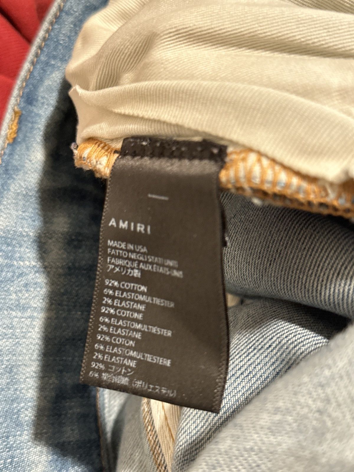 Amiri Cherub Jeans distressed light blue denim