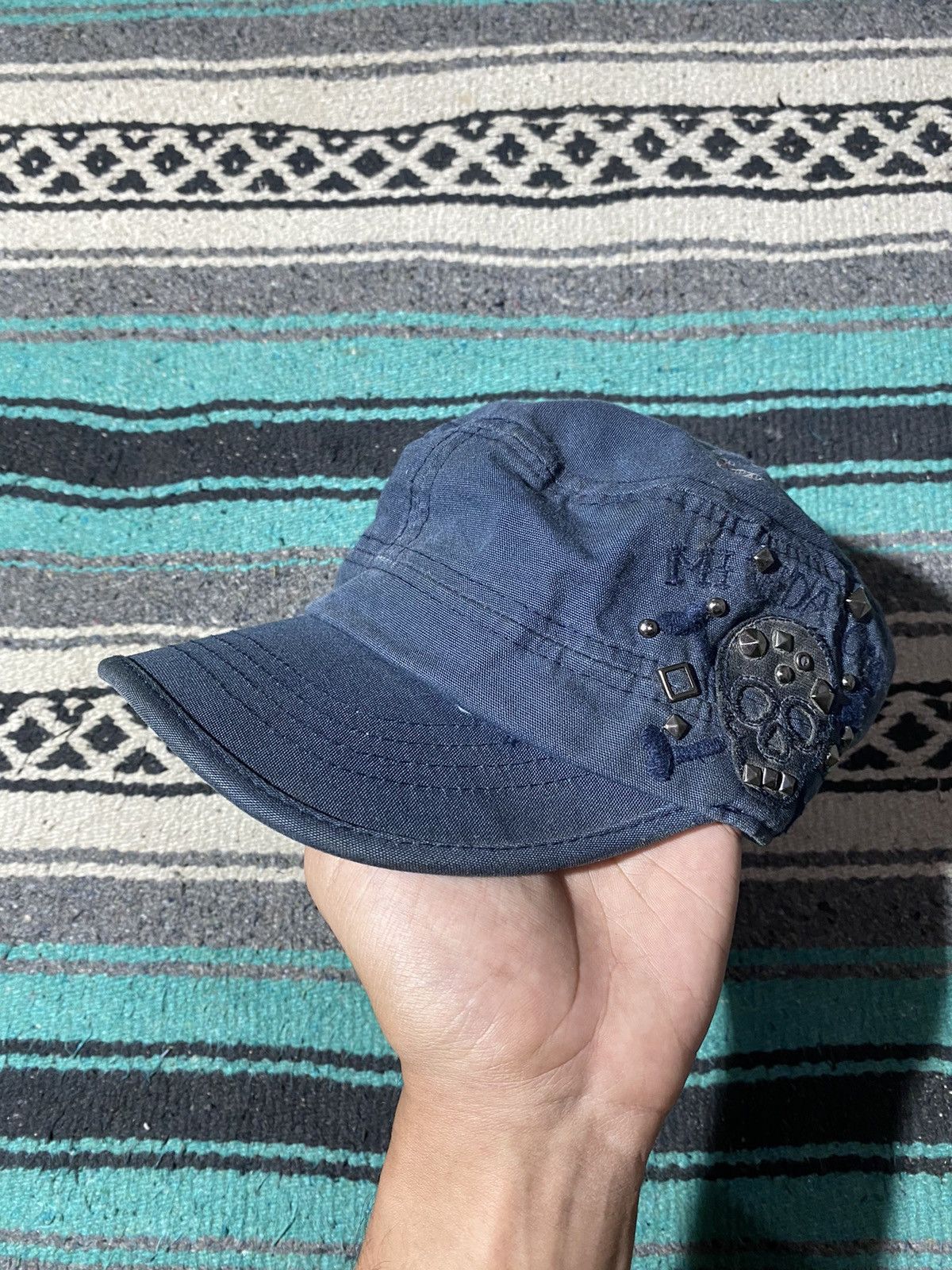 If Six Was Nine × Japanese Brand × Le Grande Bleu (L.G.B.) Y2K Chunglim Skull Poem Patrol Cap Size ONE SIZE - 1 Thumbnail