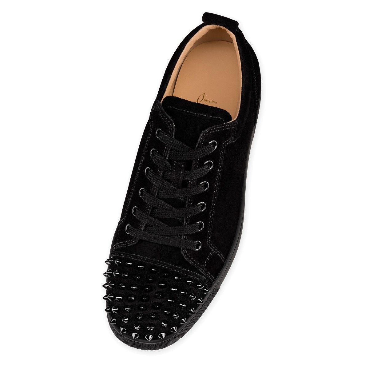 Christian Louboutin oc11z0425 Louis Junior Spikes Flat in Black Size US 8.5 / EU 41-42 - 4 Thumbnail
