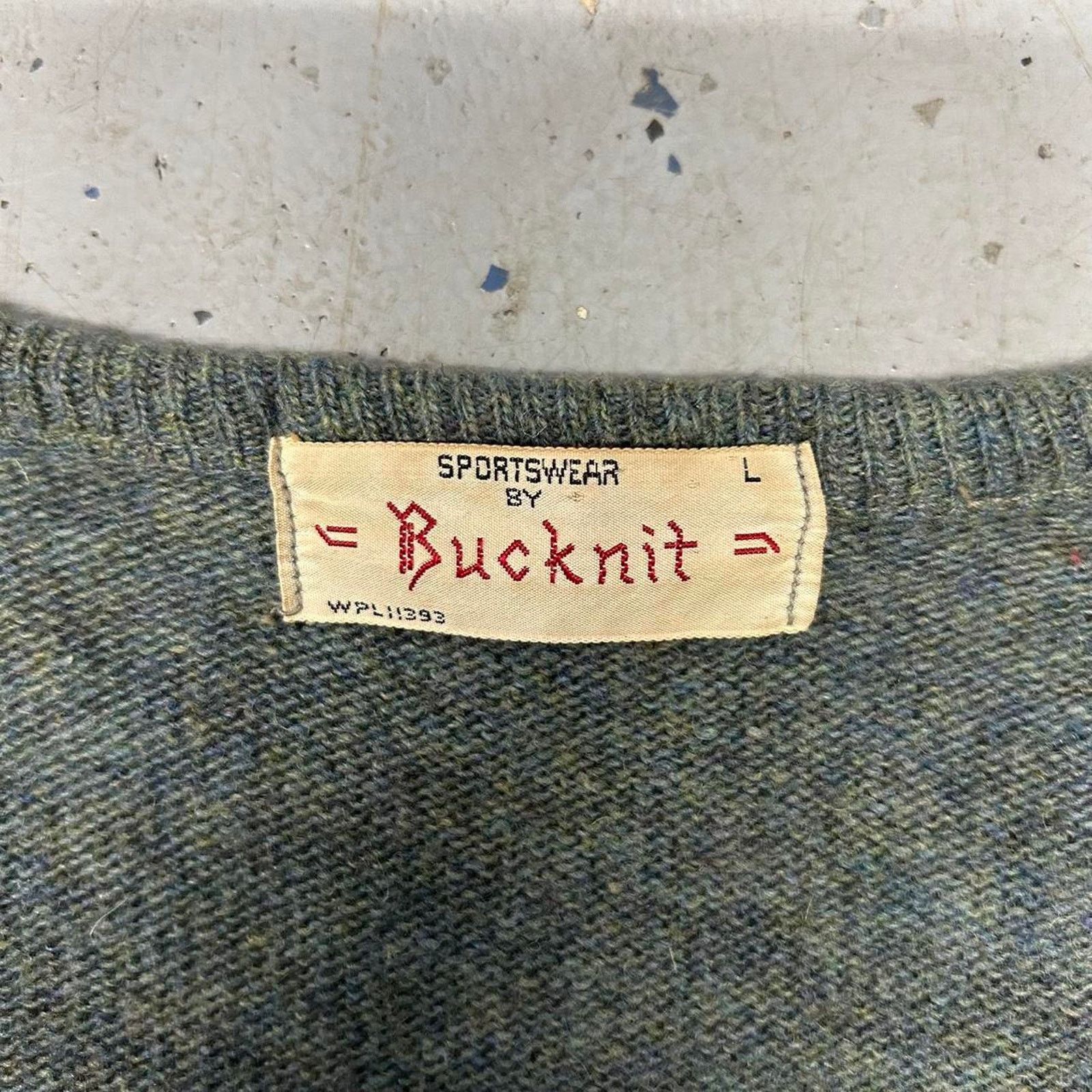 Other VTG 60s Sportswear Bucknit V neck sweater 100% wool Size US L / EU 52-54 / 3 - 3 Thumbnail