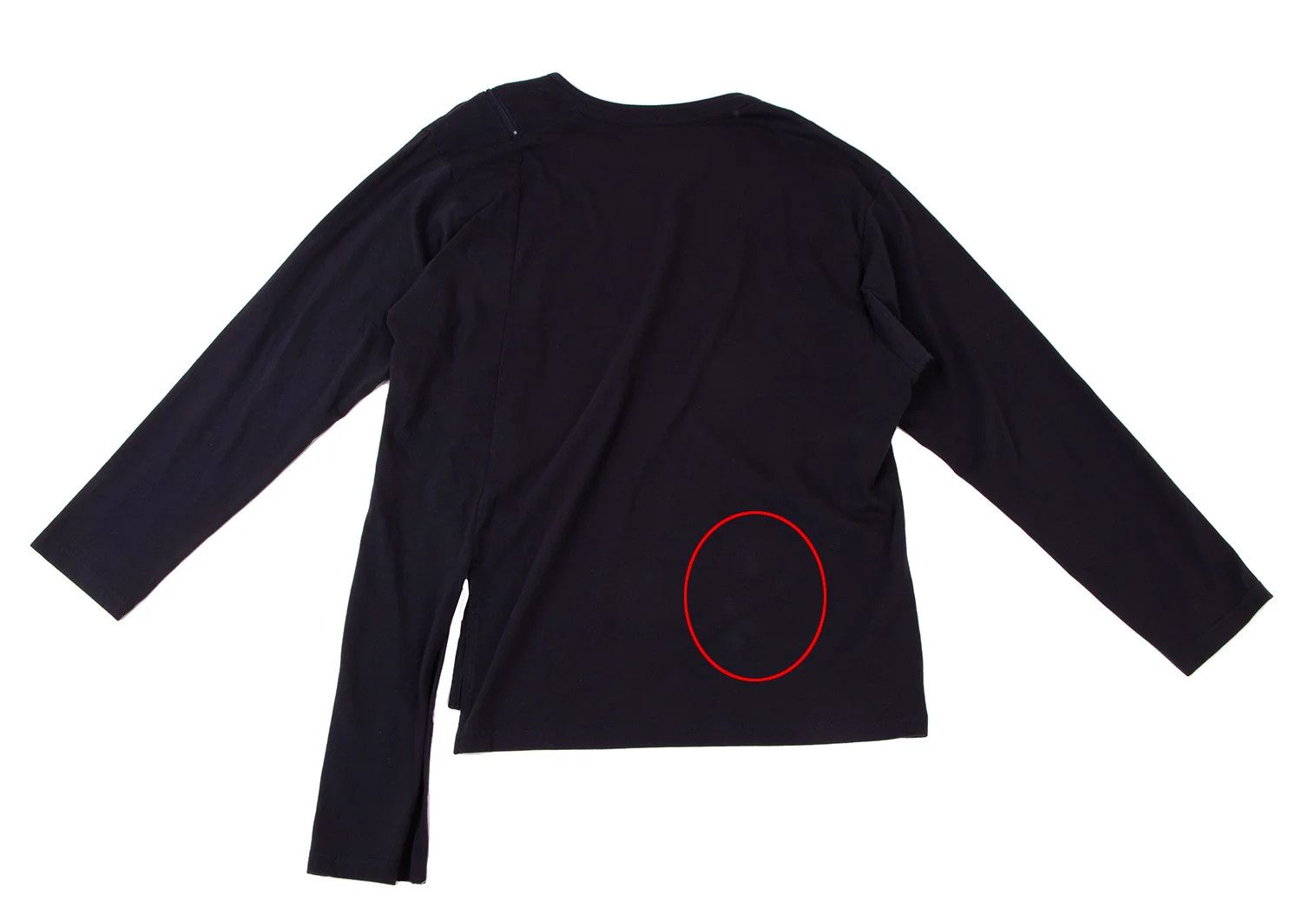 Yohji Yamamoto Cotton Front Zip Asymmetrical Cut Top in Navy Blue Size US L / EU 52-54 / 3 - 12 Thumbnail