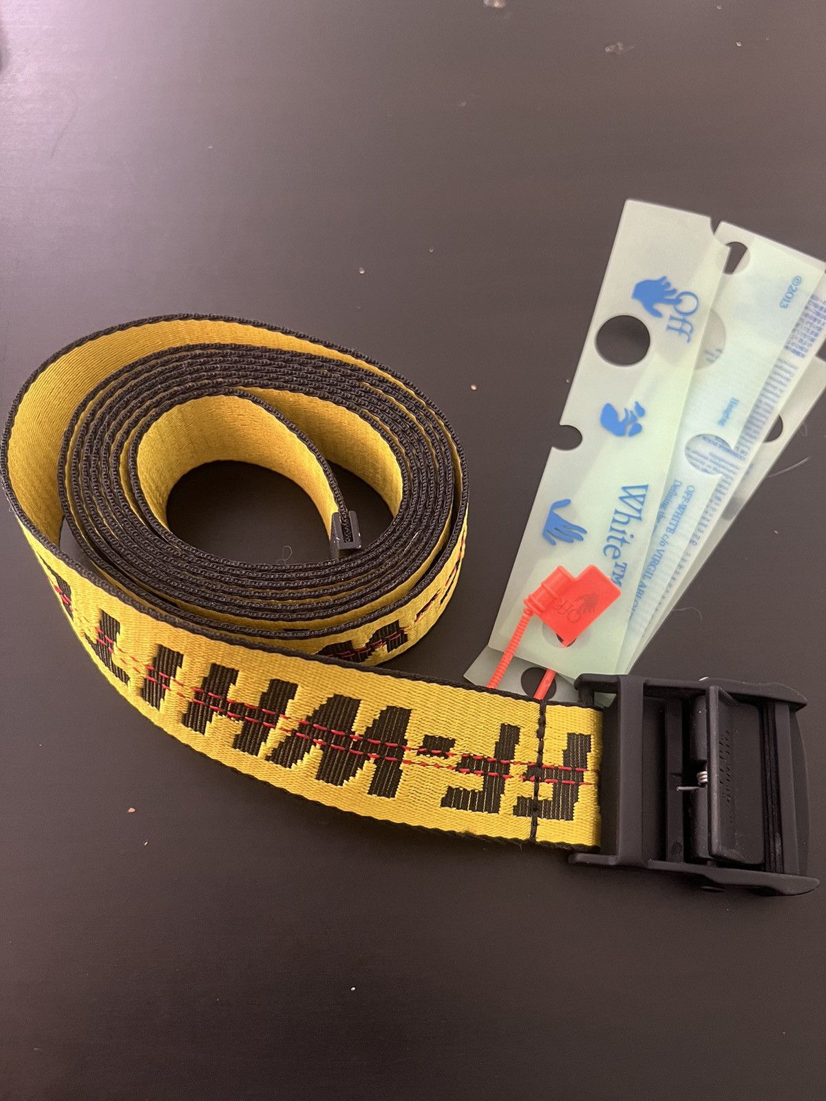 Off white yellow belts best sale