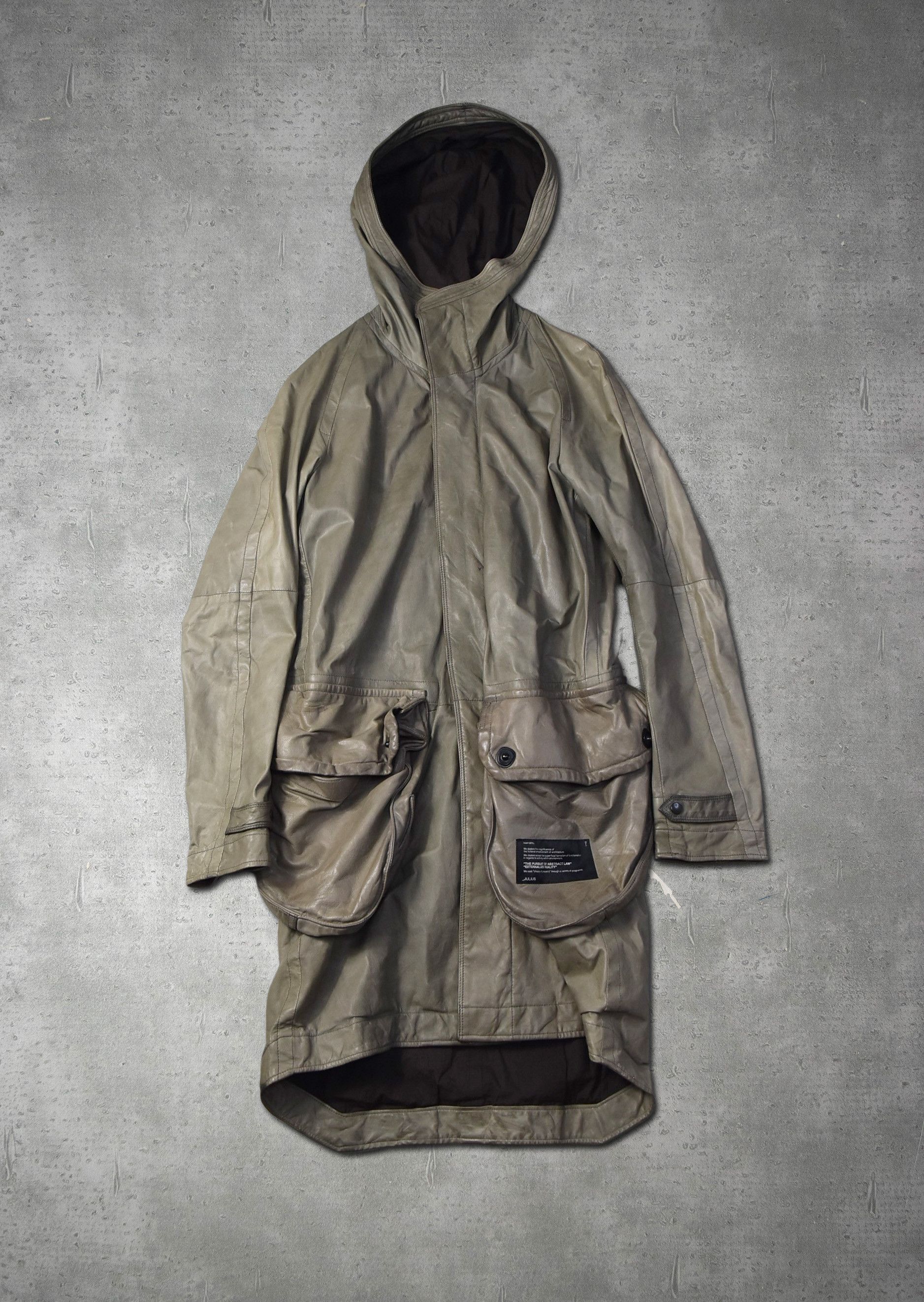 Julius Julius military leather coat 15-5-58 3336 Size US S / EU 44-46 / 1 - 1 Thumbnail