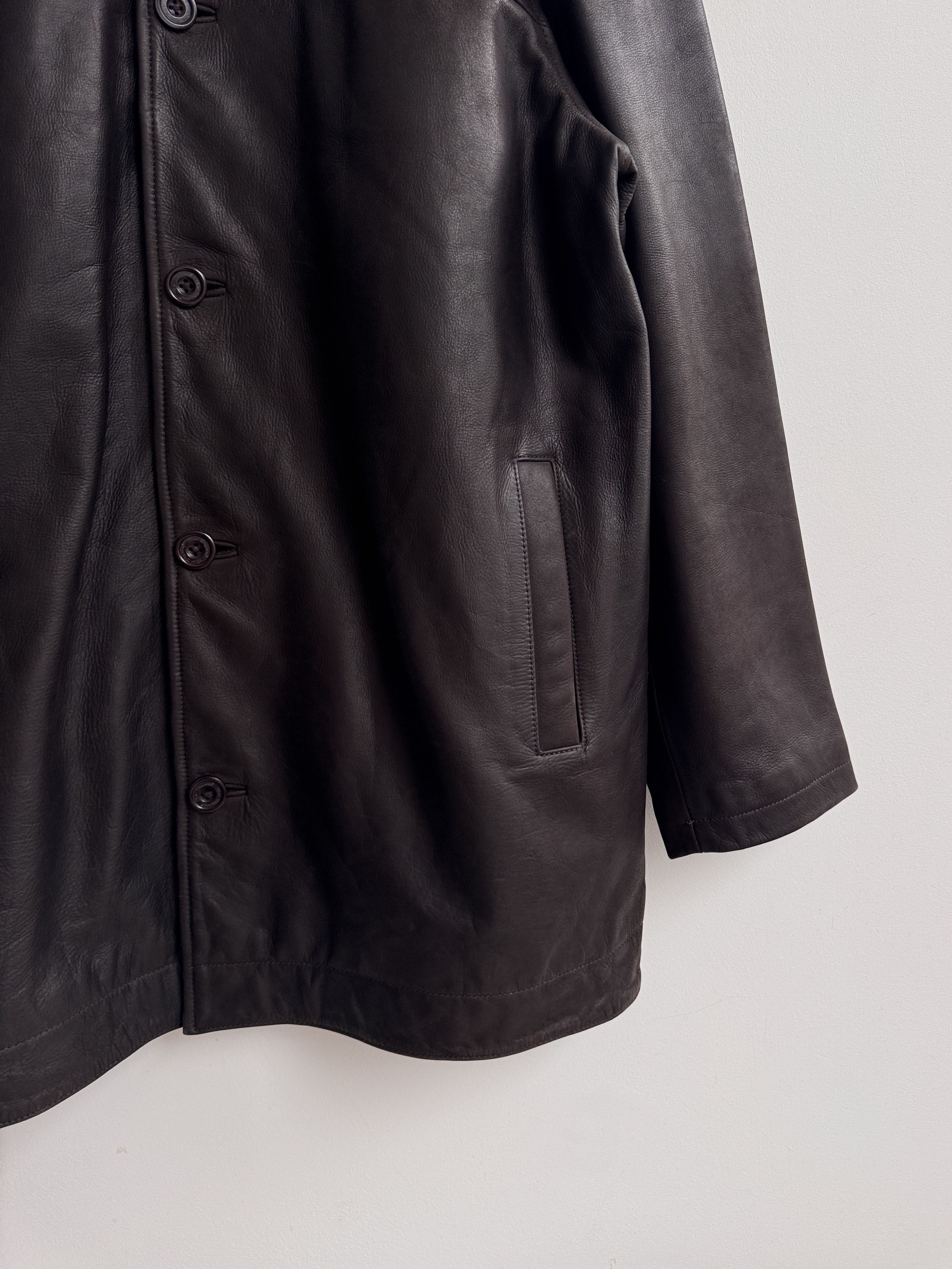 Ben Sherman Ben Sherman Brown Leather Jacket Size US XXL / EU 58 / 5 - 6 Thumbnail