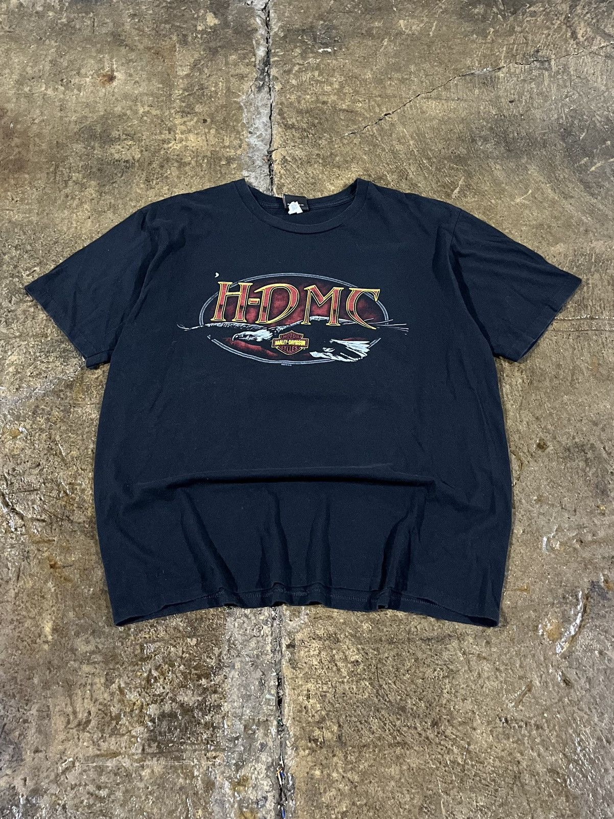 Harley Davidson × Vintage Crazy Vintage Y2K Harley Davidson Eagle Biker Grunge Tee Size US XL / EU 56 / 4 - 1 Thumbnail