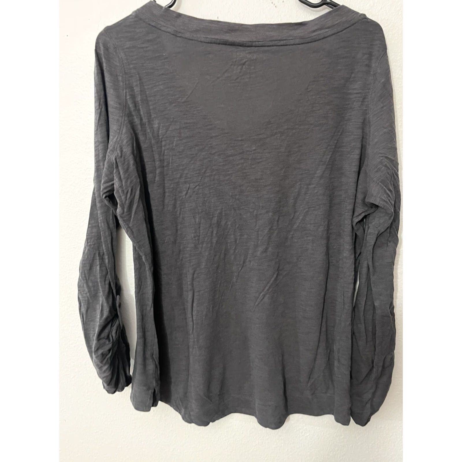 Express Express Sweater Women Large Charcoal Gray Long Sleeve V-Neck Pullover Knit Logo Size L / US 10 / IT 46 - 2 Thumbnail