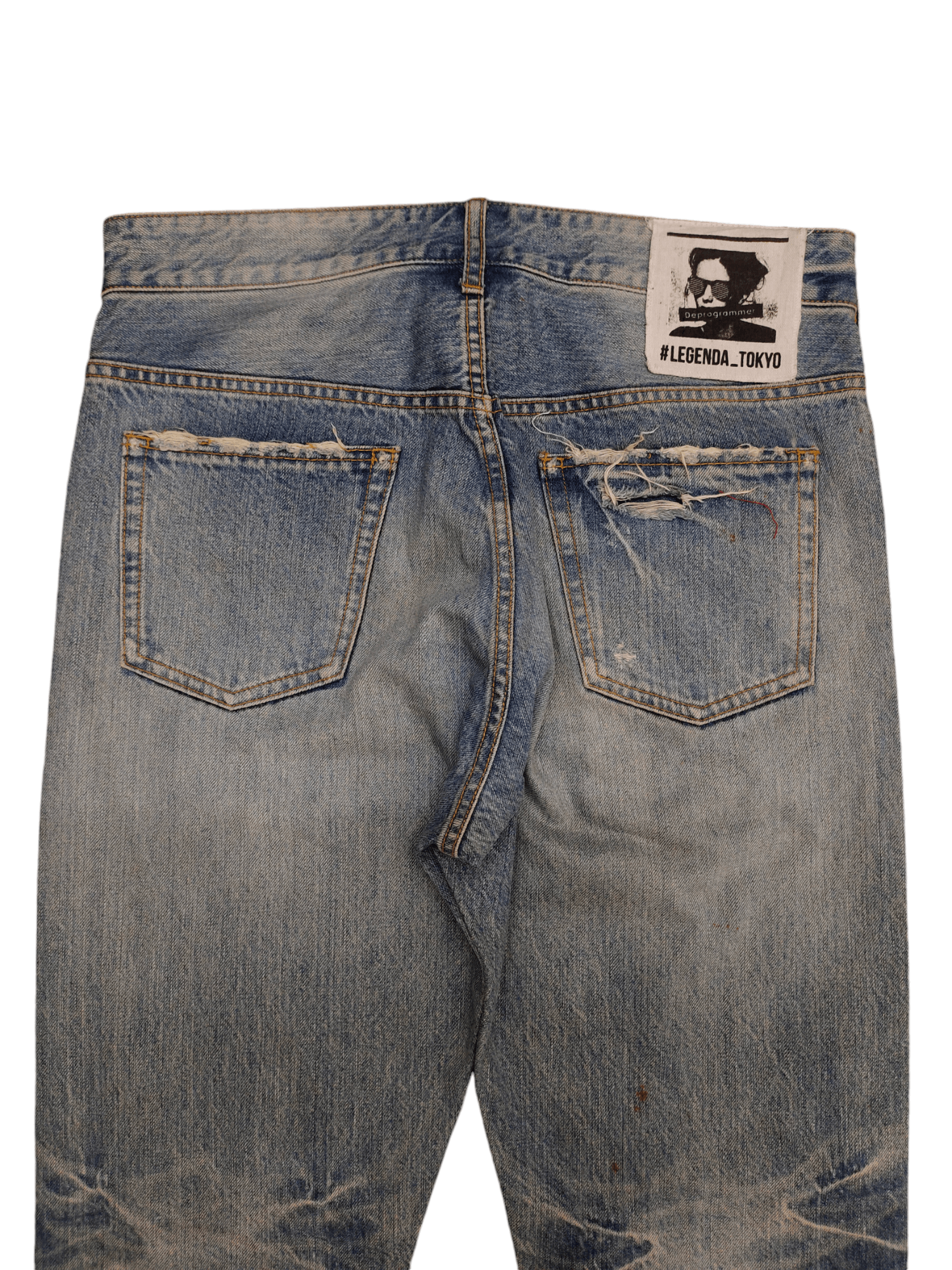 Kapital Legenda Tokyo Crazy Distress Faded Denim Jeans Size US 32 / EU 48 - 12 Thumbnail