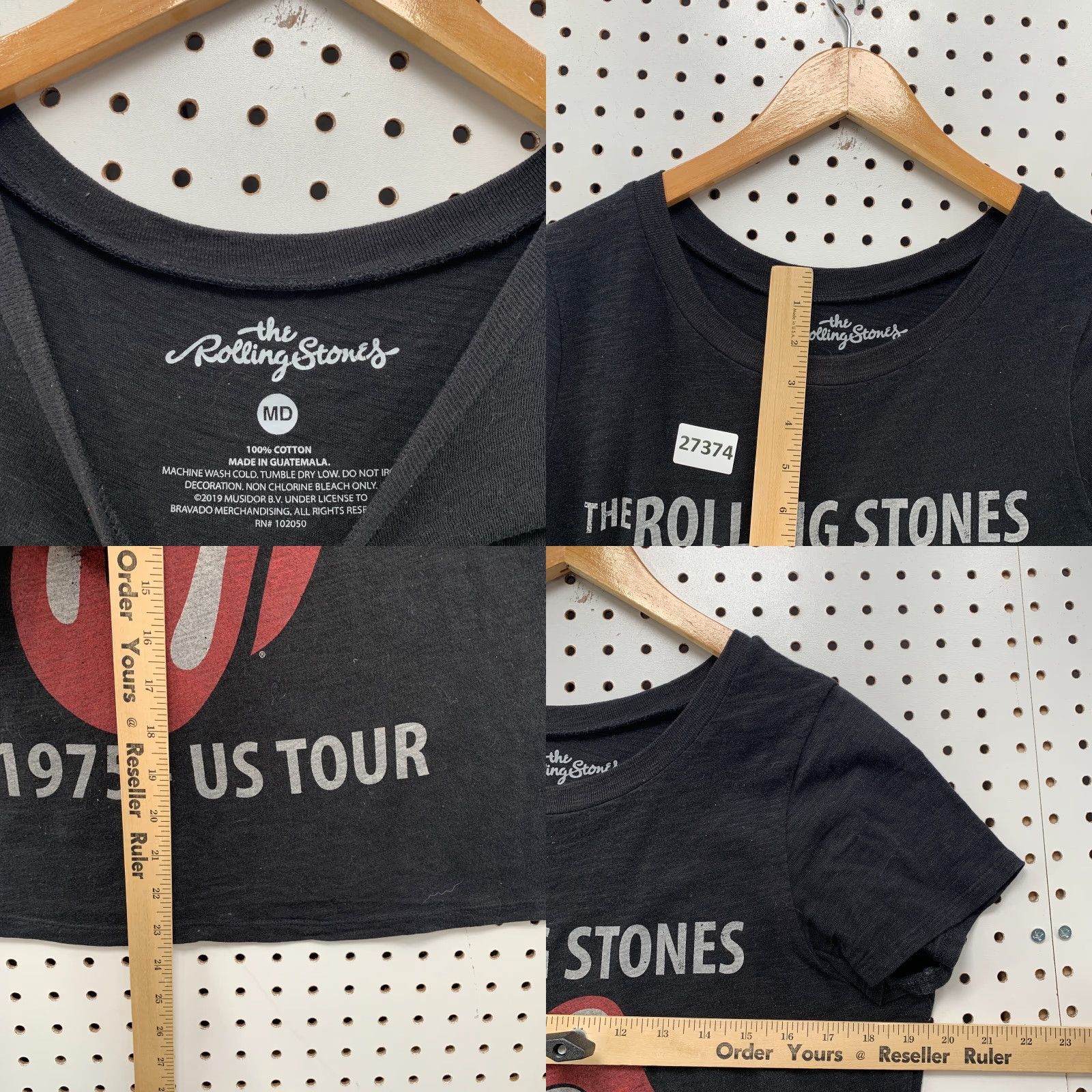 Vintage The rolling Stones Shirt Black Womens M 1975 Tour Graphic Band 19.5x23.5 Size M / US 6-8 / IT 42-44 - 8 Thumbnail