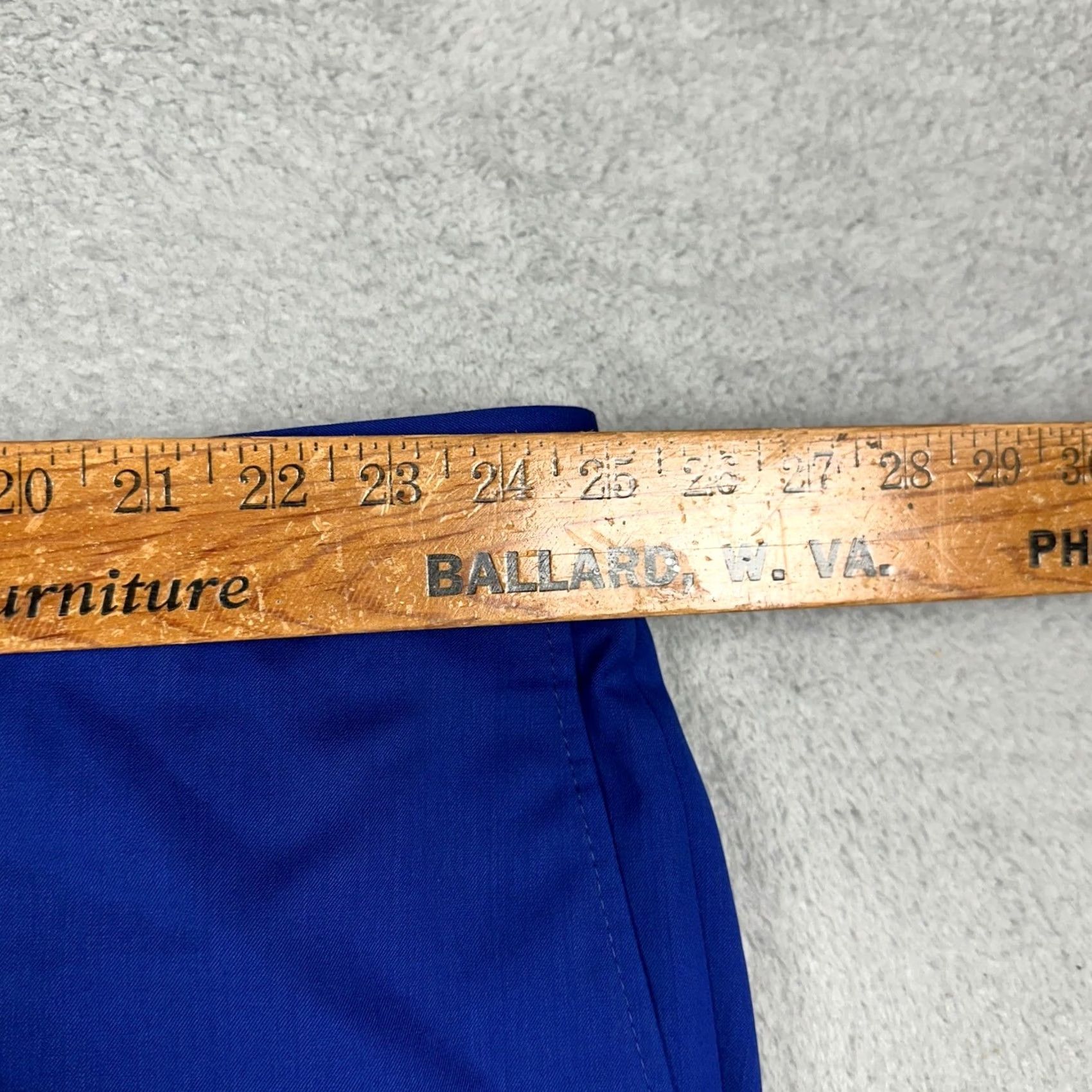 Vintage Heritage Gold Mens Super 110s Wool Dress Pants Cobalt Blue 49x26 Made in Canada Size US 32 / EU 48 - 3 Thumbnail