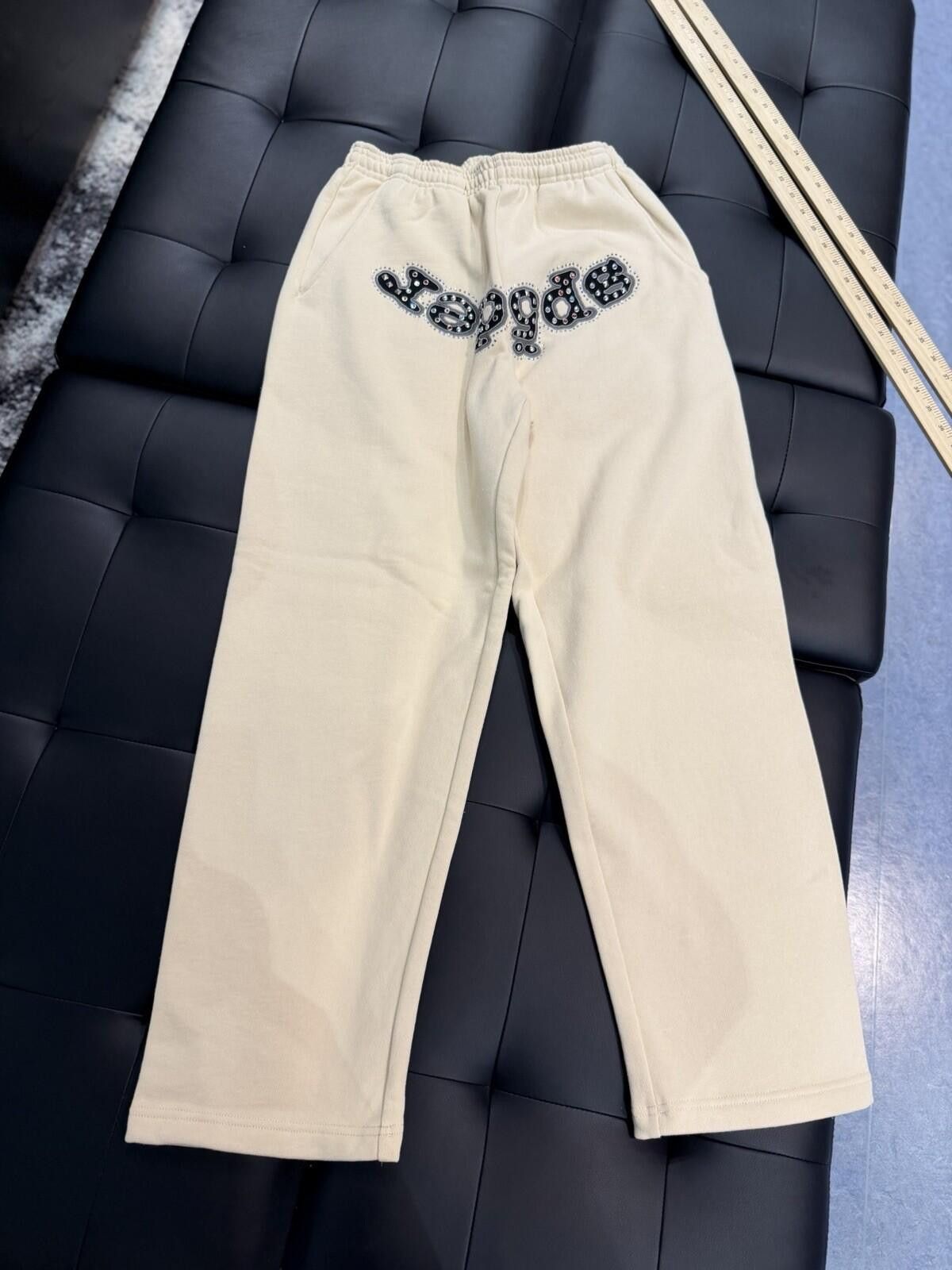 Sp5der Size XS - Sp5der Worldwide Cream Stone Sweatpants Spider Size US 28 / EU 44 - 3 Thumbnail