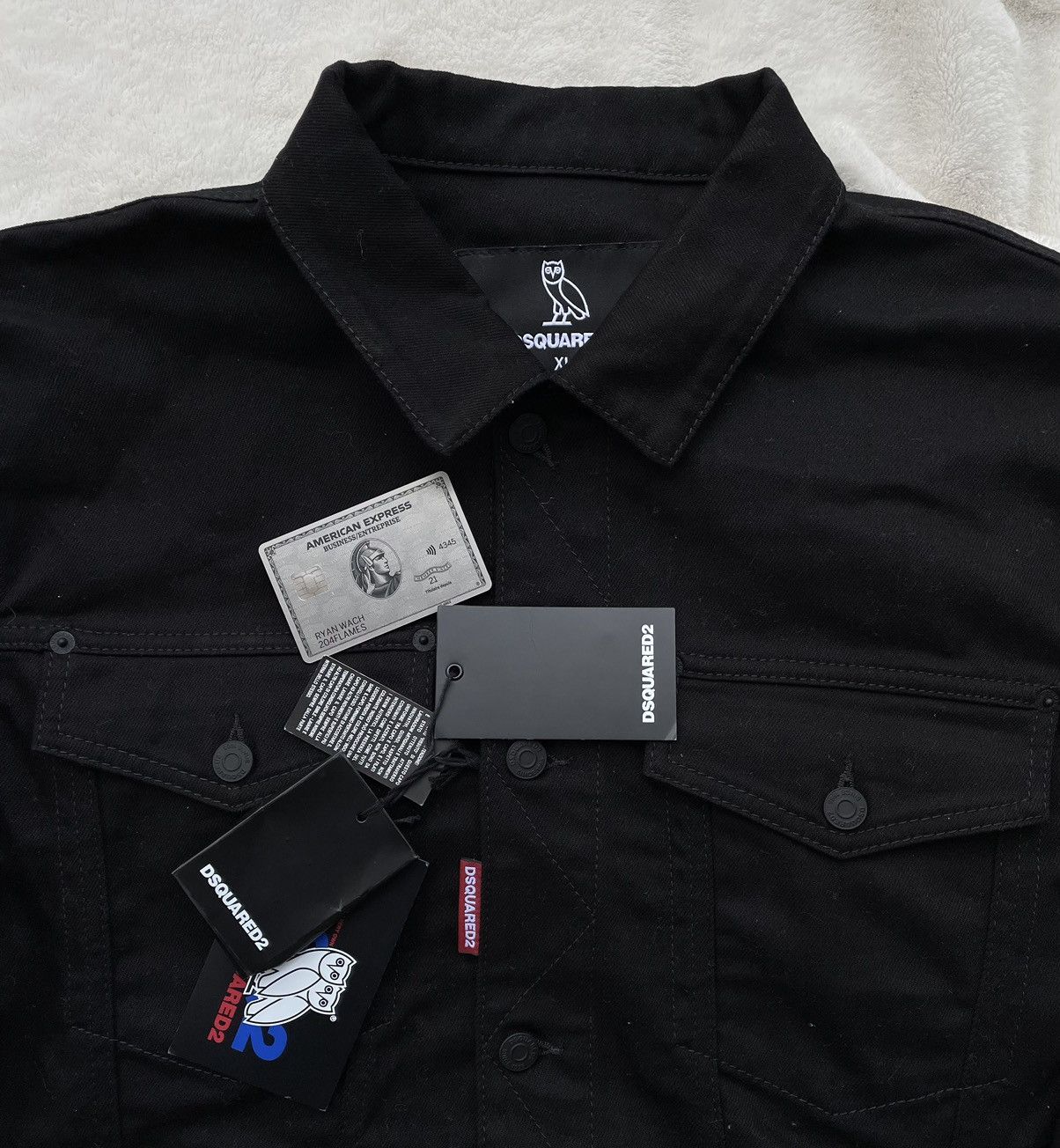 DSQUARED2 × OVO ブラックデニムジャケット OVO x DSquared2 Black Jean Jacket