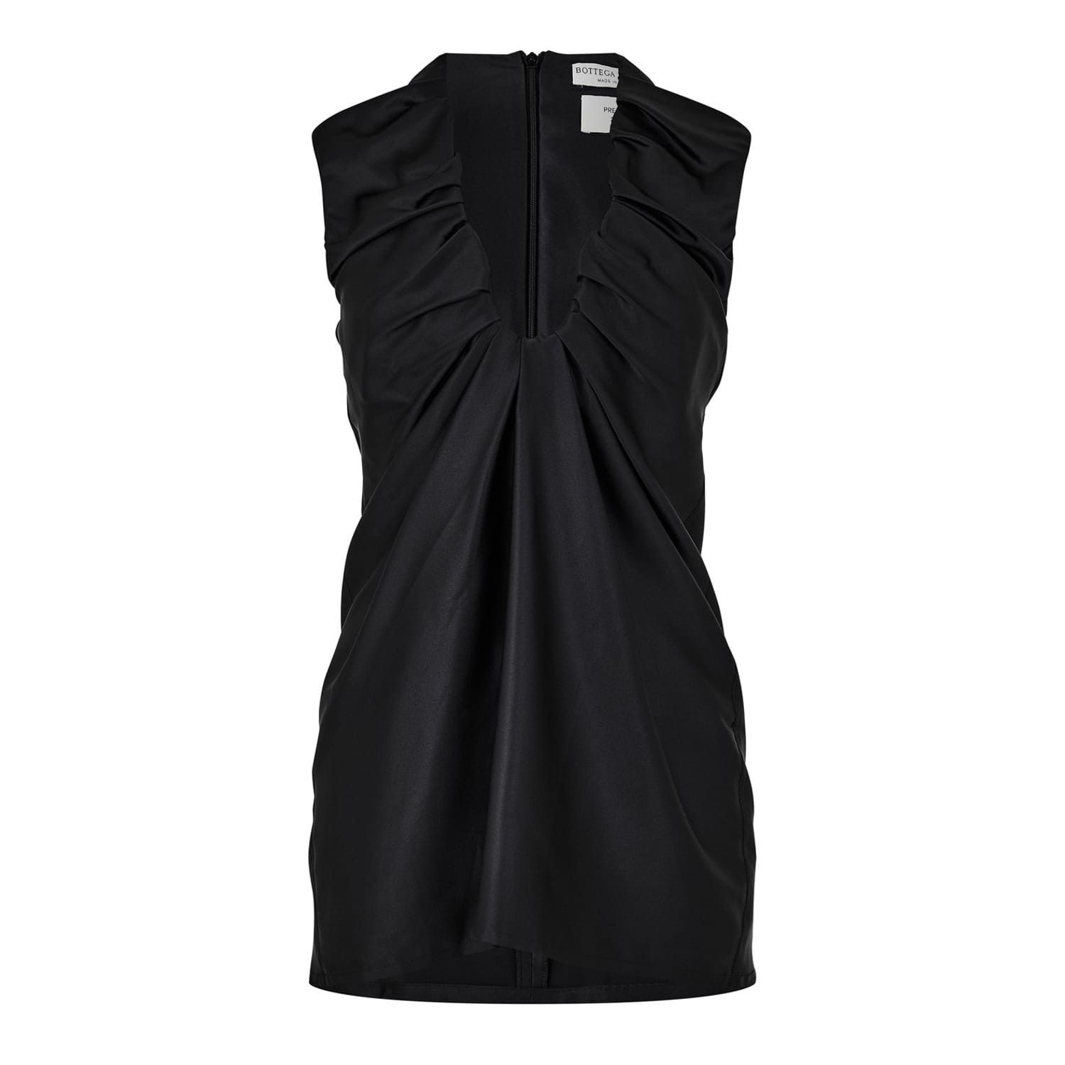 Bottega Veneta Bottega Veneta Ruched Neck Tank Tops in Black Size XS / US 0-2 / IT 36-38 - 1 Thumbnail