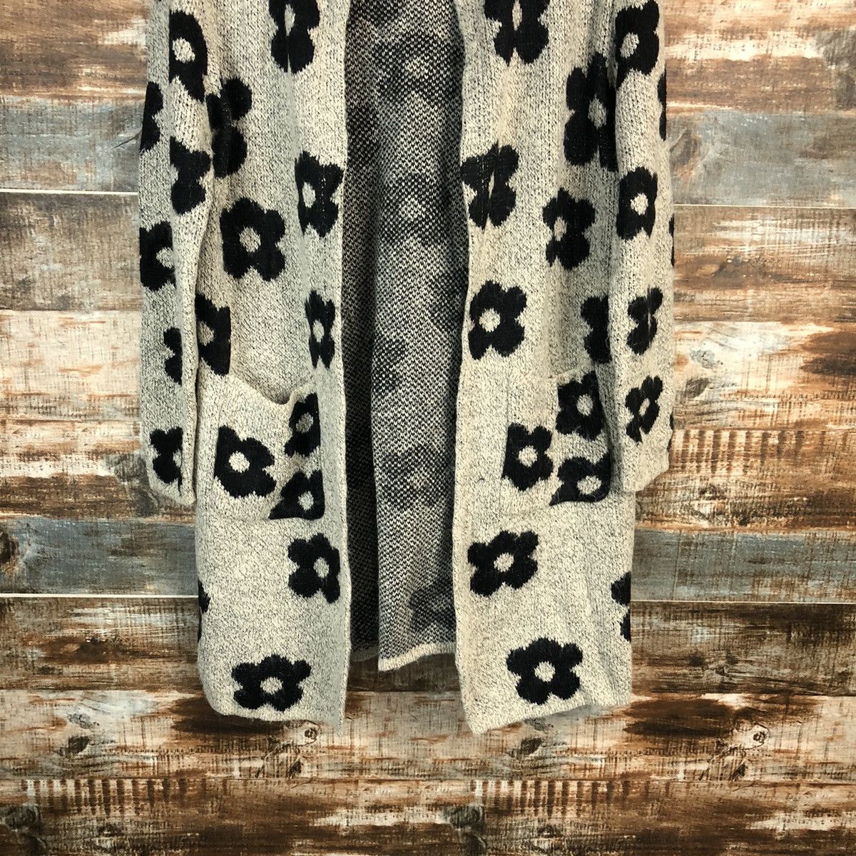 Homespun Knitwear × Japanese Brand Kashion Messange Grey Cardigan Knitwear #A1684 Size L / US 10 / IT 46 - 6 Thumbnail
