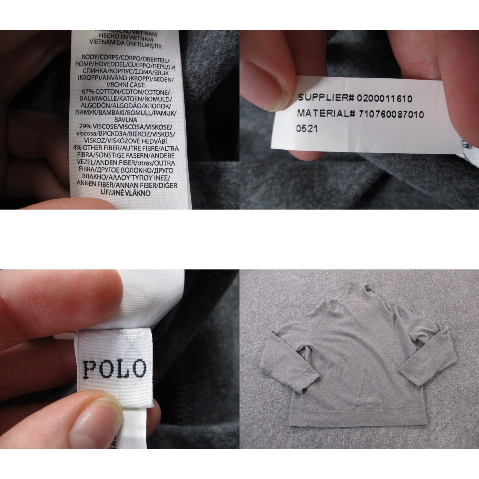 Polo Ralph Lauren Polo Ralph Lauren Sweater Mens L Gray Pullover Knit Logo Casual Size US L / EU 52-54 / 3 - 8 Thumbnail