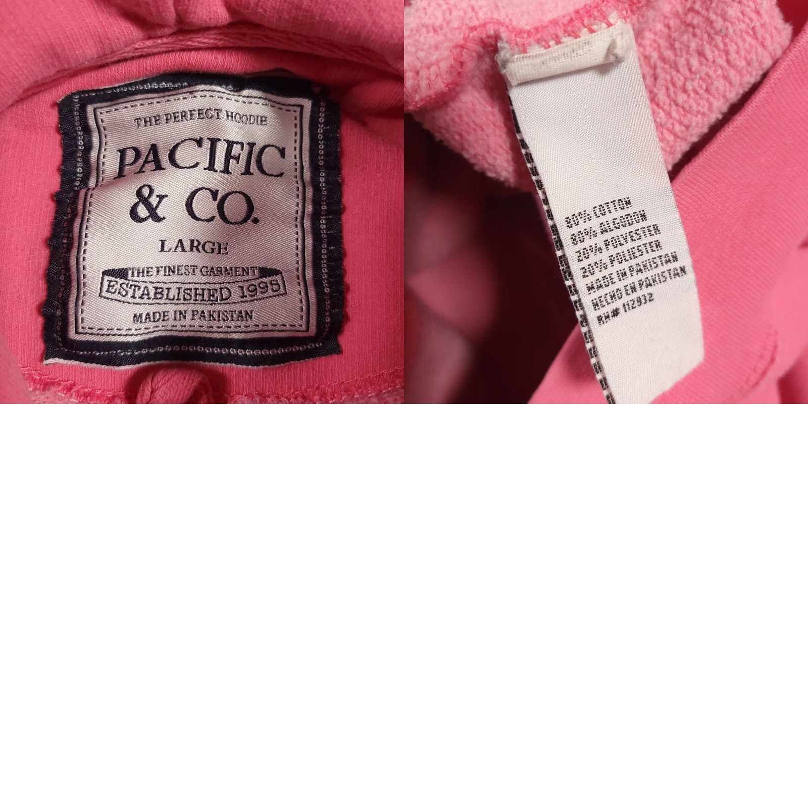 CO Pacific & Co The Perfect Hoodie Women's Large Pink Hooded New Buffalo Michigan Size L / US 10 / IT 46 - 9 Thumbnail