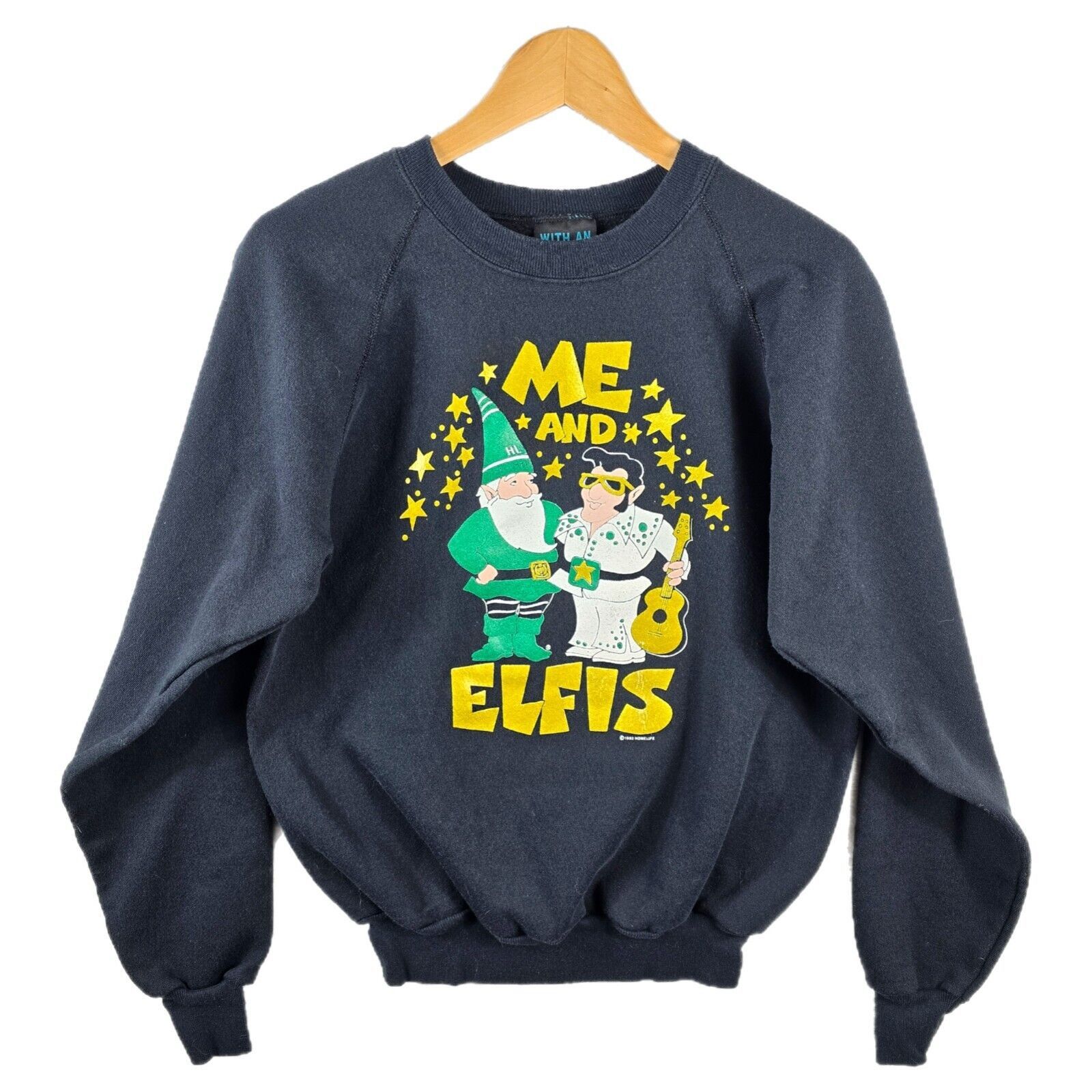 Vintage Vintage 90s Me & Elfis Christmas Crewneck Sweatshirt Medium Size US M / EU 48-50 / 2 - 1 Thumbnail