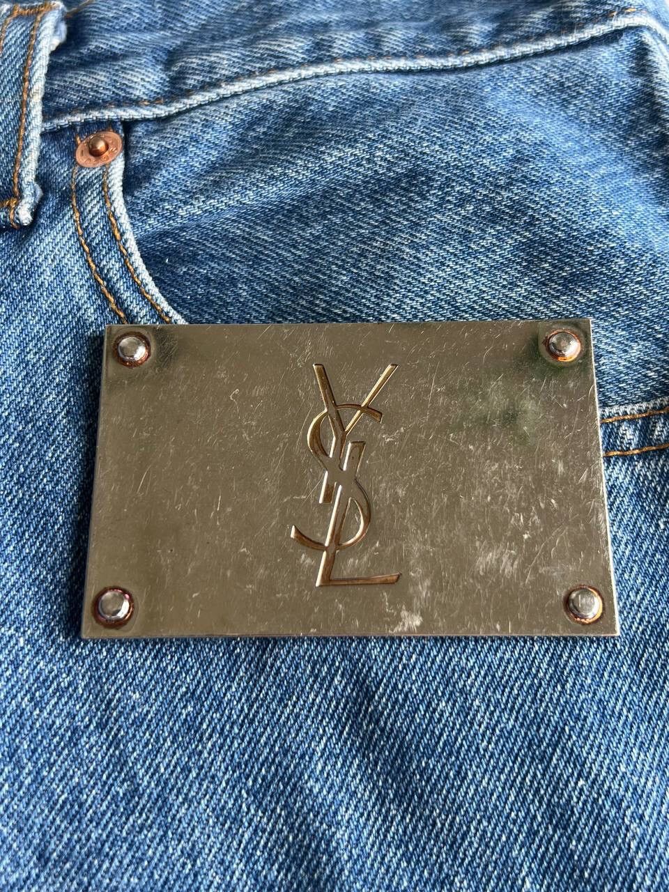 Yves Saint Laurent YSL 2004 Steel Metal Beauty Futuristic Mirror Glass Y2K Rare Size ONE SIZE - 1 Thumbnail